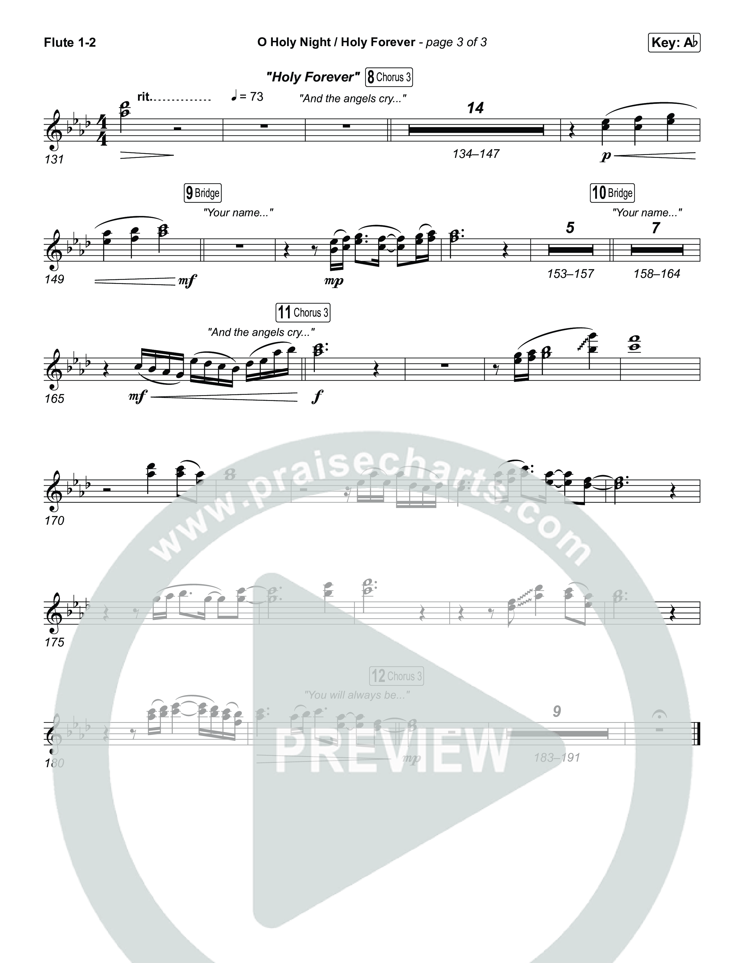 O Holy Night / Holy Forever (Choral Anthem SATB) Wind Pack (Bethel Music / Garett & Kate / Arr. Luke Gambill)