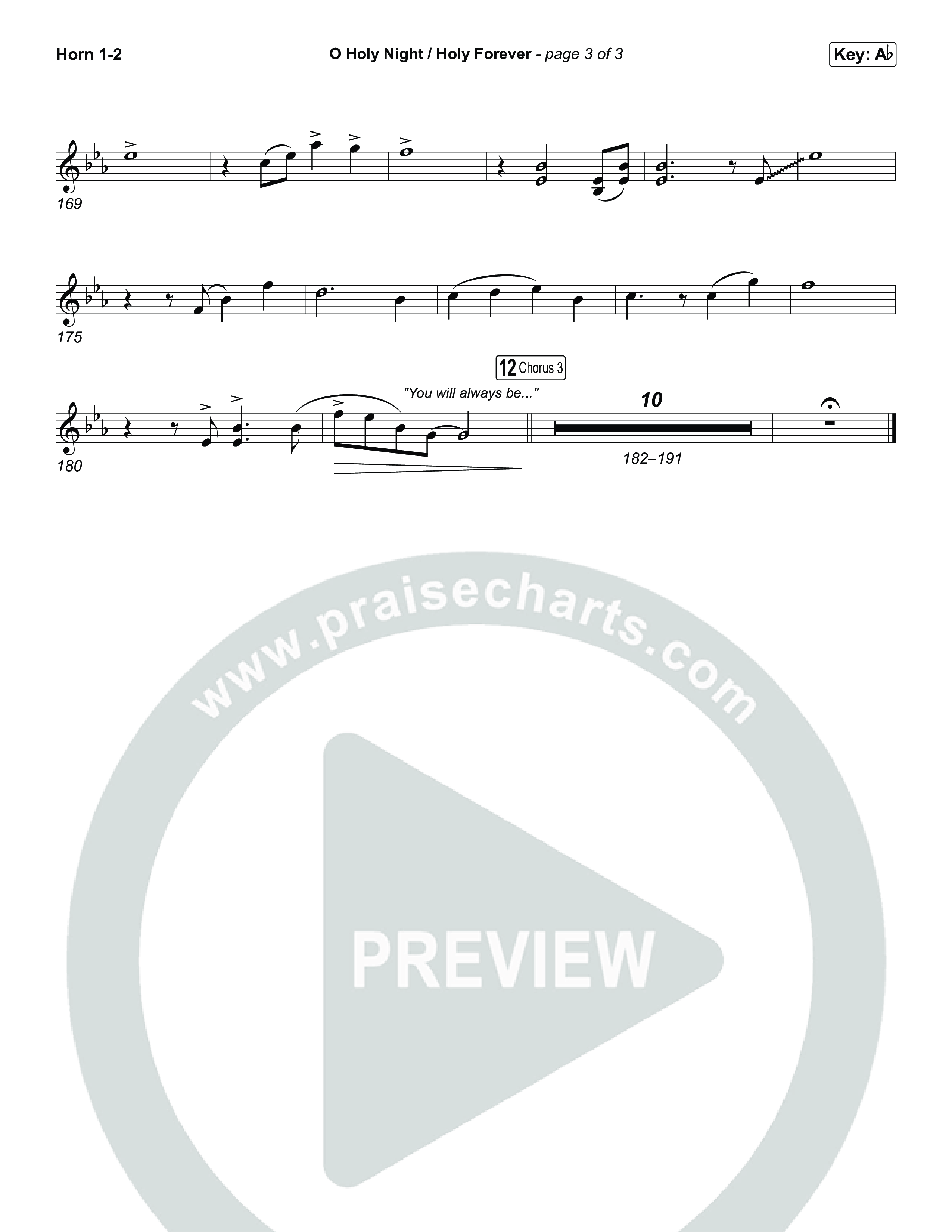 O Holy Night / Holy Forever (Choral Anthem SATB) Brass Pack (Bethel Music / Garett & Kate / Arr. Luke Gambill)