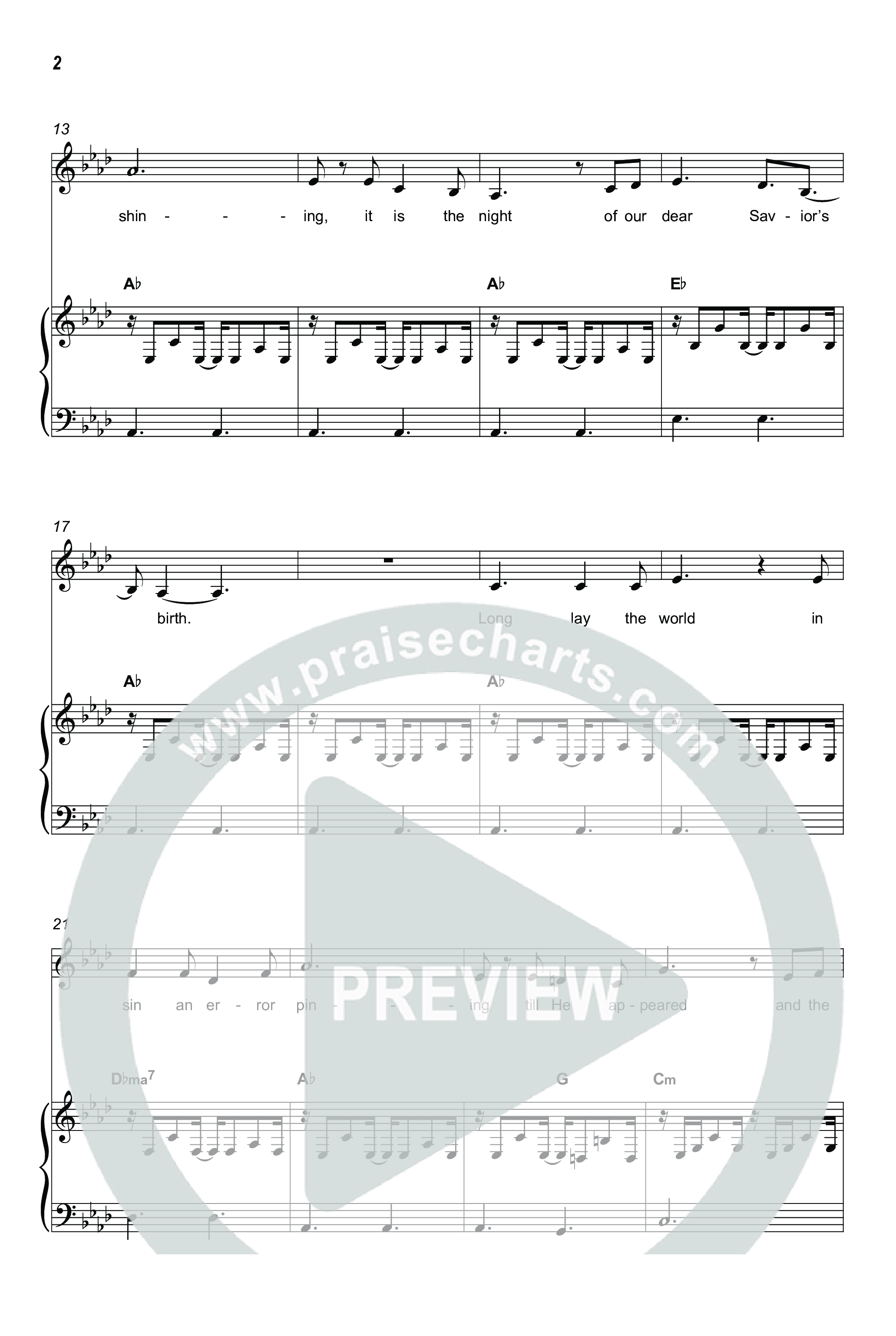 O Holy Night / Holy Forever (Choral Anthem SATB) Octavo (SATB & Pno) (Bethel Music / Garett & Kate / Arr. Luke Gambill)