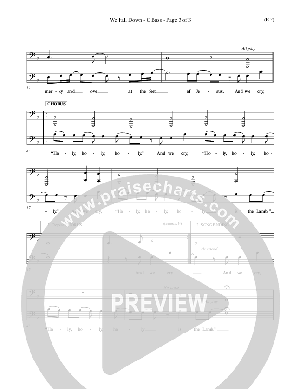 We Fall Down Contrabass (Chris Tomlin)