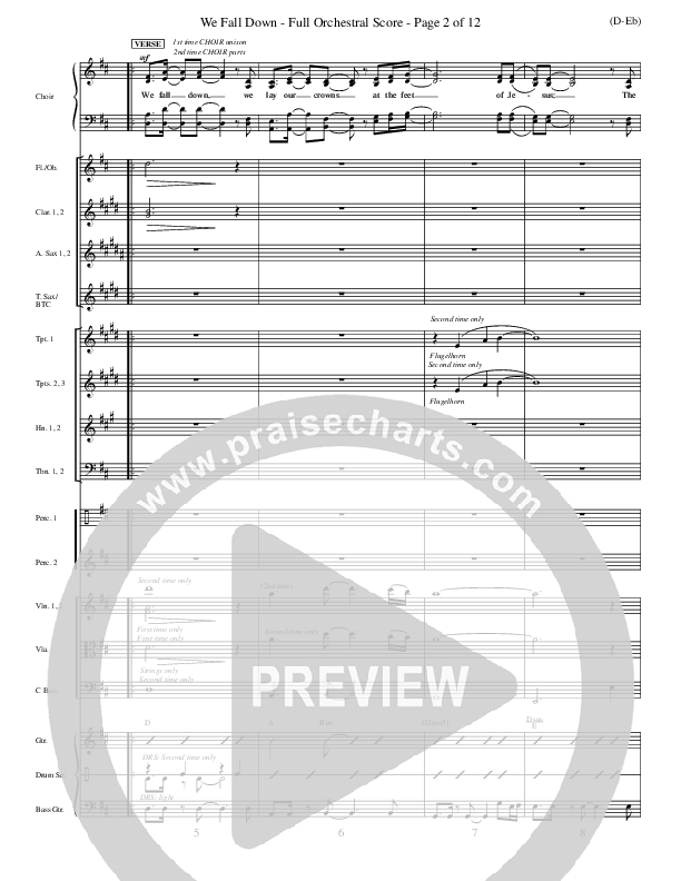 We Fall Down Violin 1/2 (Chris Tomlin)