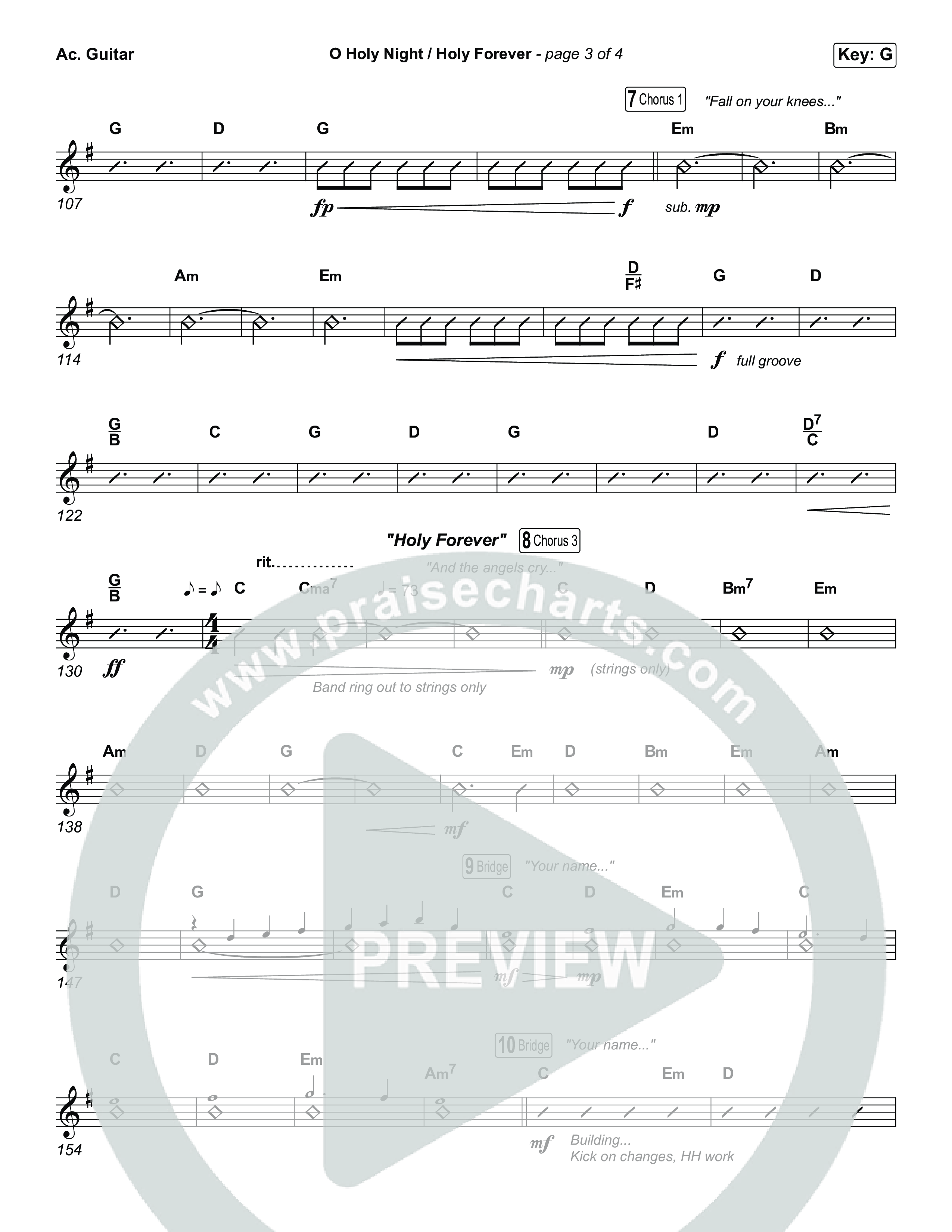 O Holy Night / Holy Forever (Sing It Now) Acoustic Guitar (Bethel Music / Garett & Kate / Arr. Luke Gambill)