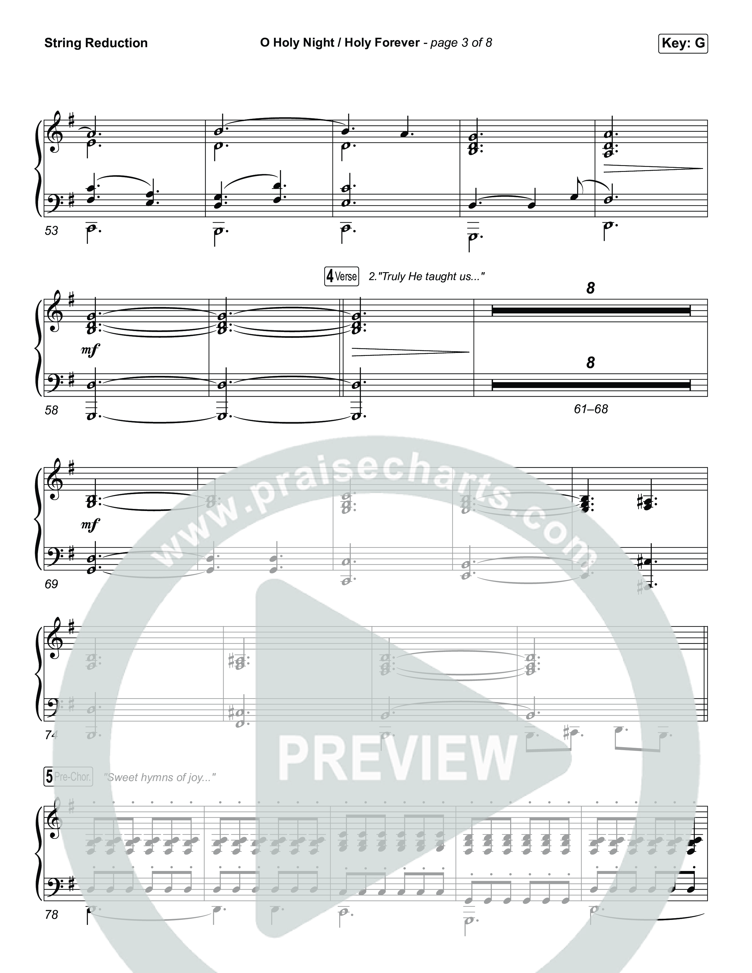 O Holy Night / Holy Forever (Sing It Now) String Reduction (Bethel Music / Garett & Kate / Arr. Luke Gambill)