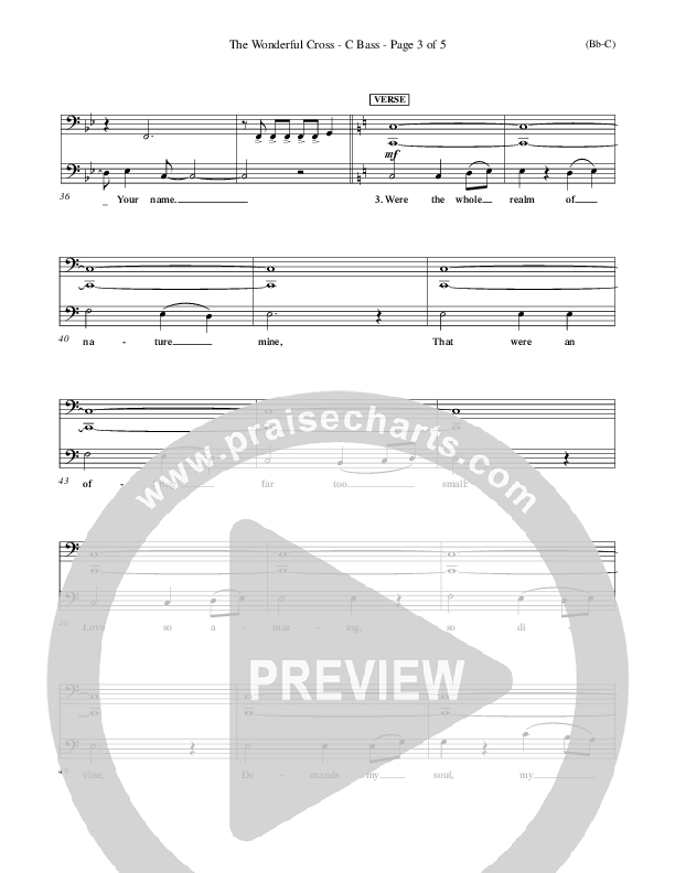 The Wonderful Cross Contrabass (Chris Tomlin)