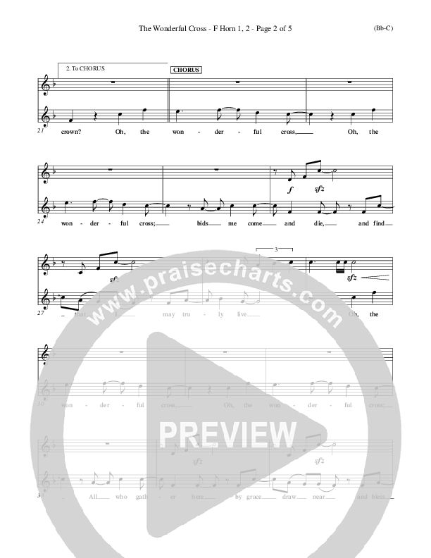 The Wonderful Cross French Horn 1/2 (Chris Tomlin)