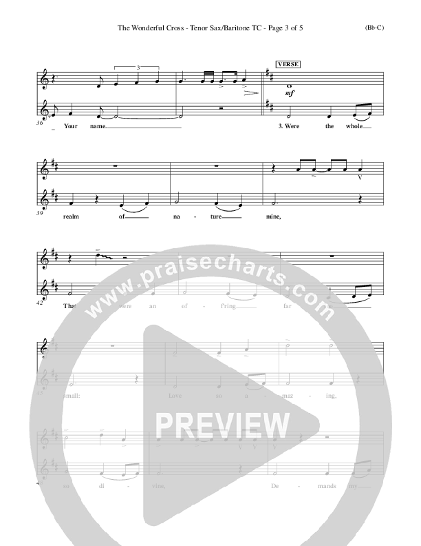 The Wonderful Cross Tenor Sax 2 (Chris Tomlin)