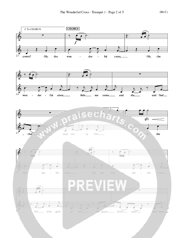 The Wonderful Cross Trumpet 1 (Chris Tomlin)