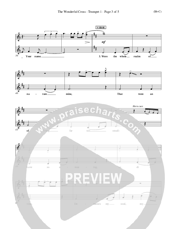 The Wonderful Cross Trumpet 1 (Chris Tomlin)