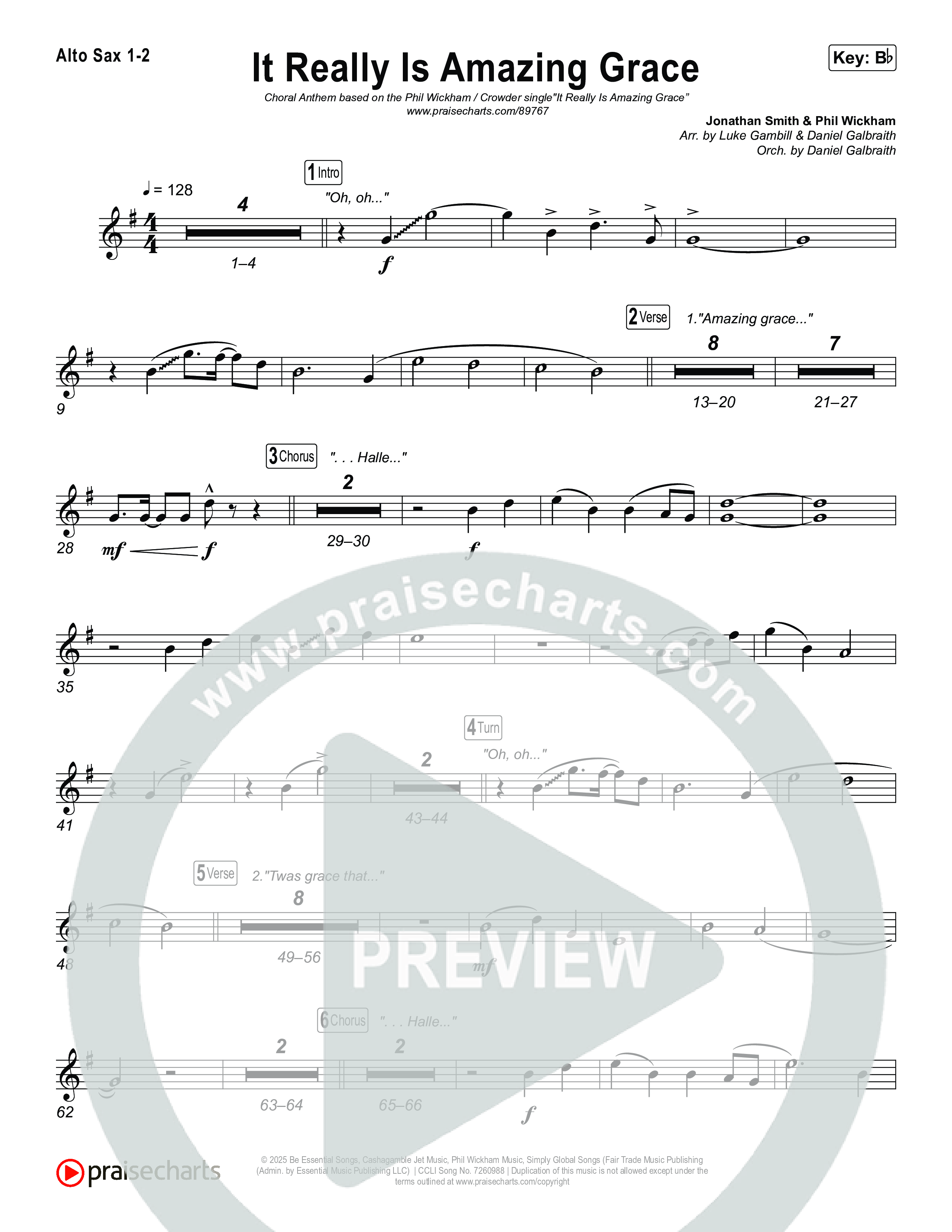 It Really Is Amazing Grace (Choral Anthem SATB) Sax Pack (Phil Wickham / Crowder / Arr. Luke Gambill)