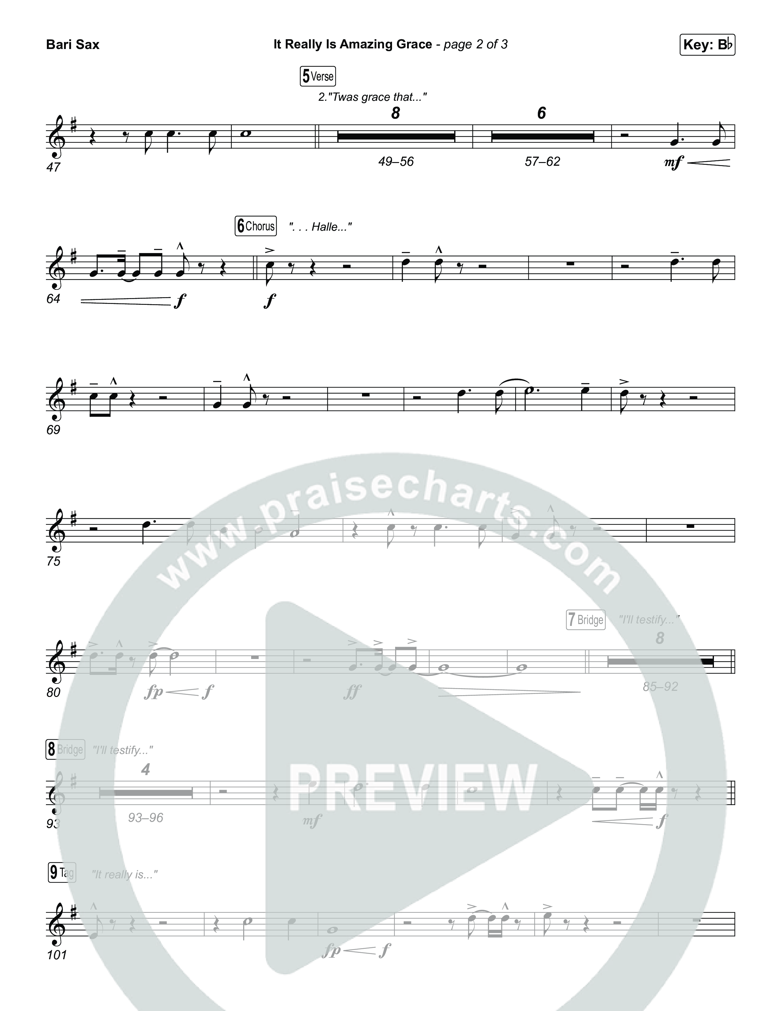 It Really Is Amazing Grace (Choral Anthem SATB) Bari Sax (Phil Wickham / Crowder / Arr. Luke Gambill)