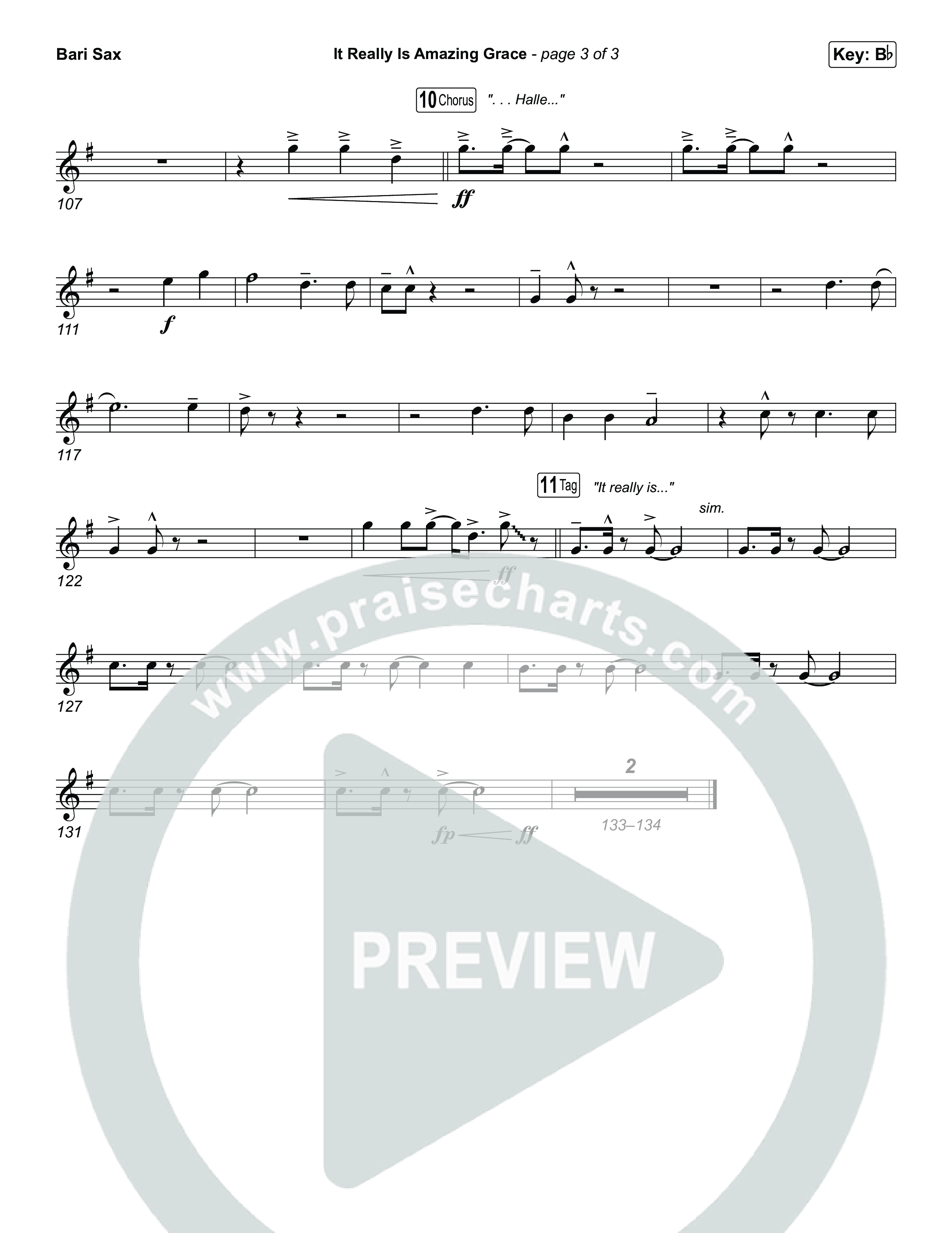 It Really Is Amazing Grace (Choral Anthem SATB) Bari Sax (Phil Wickham / Crowder / Arr. Luke Gambill)