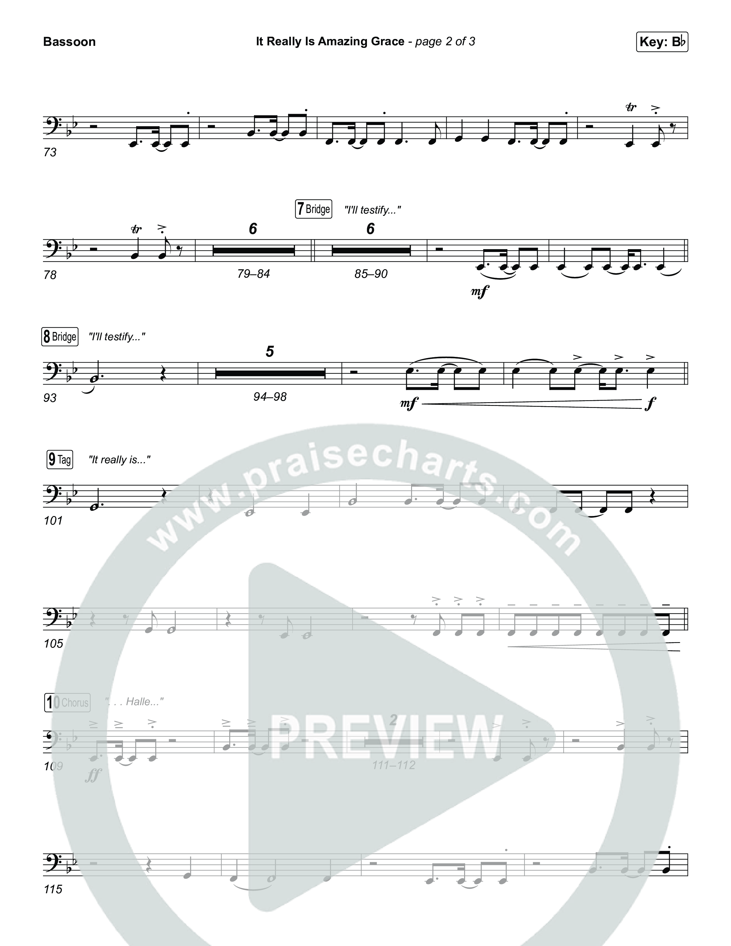 It Really Is Amazing Grace (Choral Anthem SATB) Bassoon (Phil Wickham / Crowder / Arr. Luke Gambill)