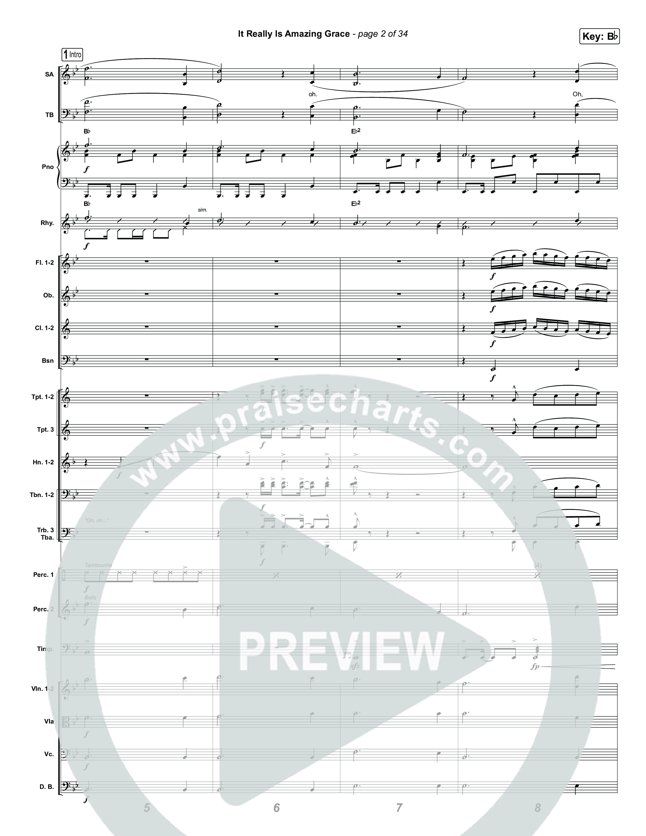 It Really Is Amazing Grace (Choral Anthem SATB) Orchestration (Phil Wickham / Crowder / Arr. Luke Gambill)