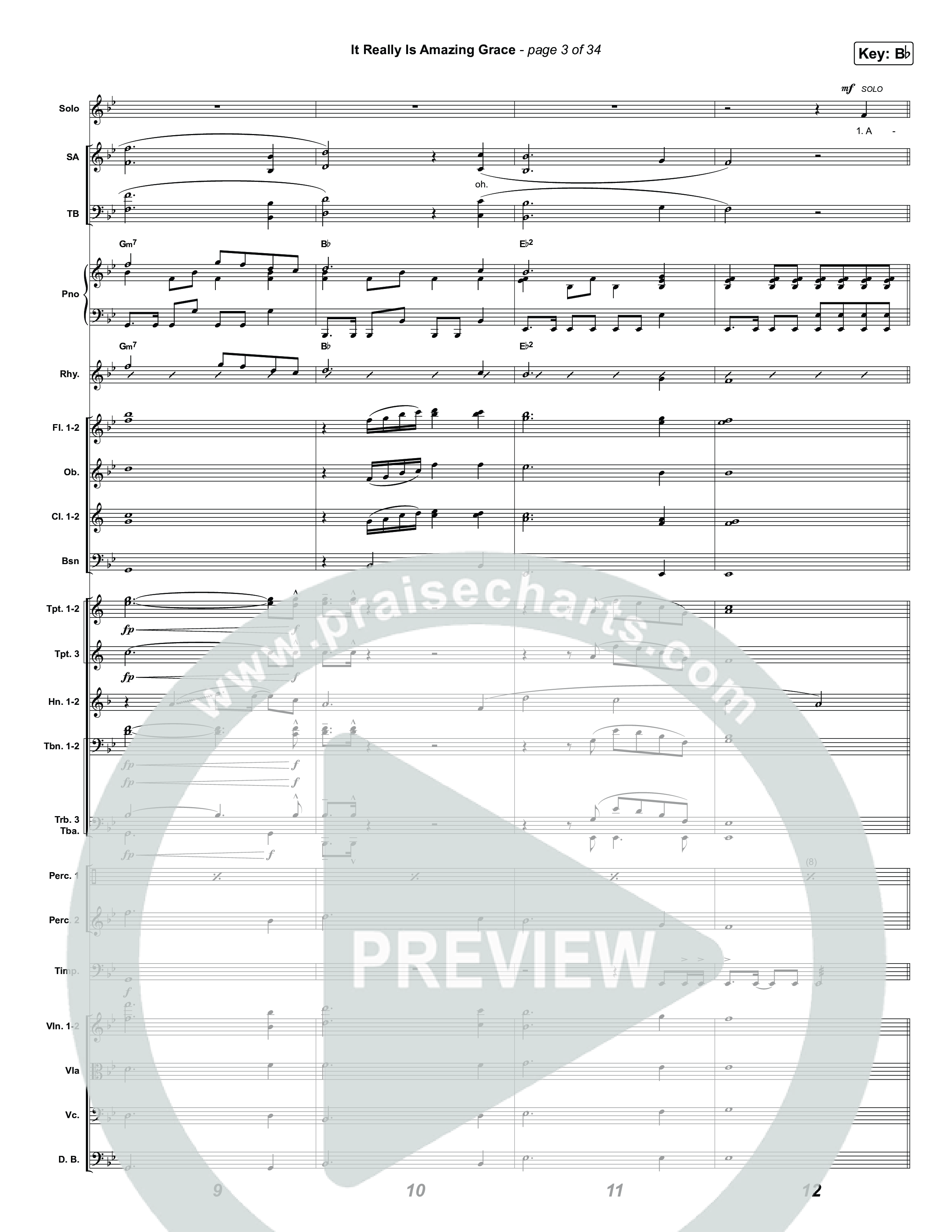 It Really Is Amazing Grace (Choral Anthem SATB) Orchestration (Phil Wickham / Crowder / Arr. Luke Gambill)