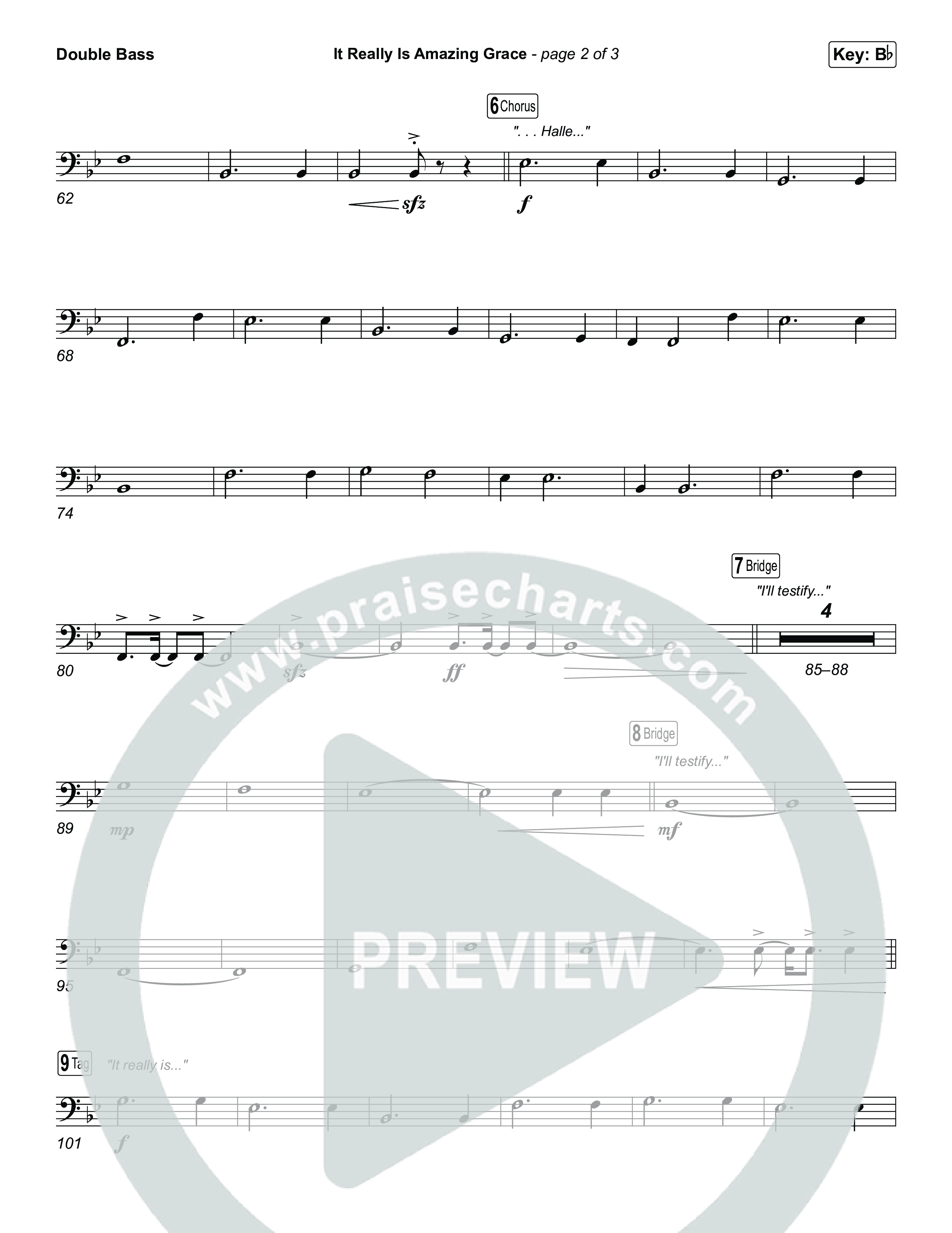 It Really Is Amazing Grace (Choral Anthem SATB) String Bass (Phil Wickham / Crowder / Arr. Luke Gambill)