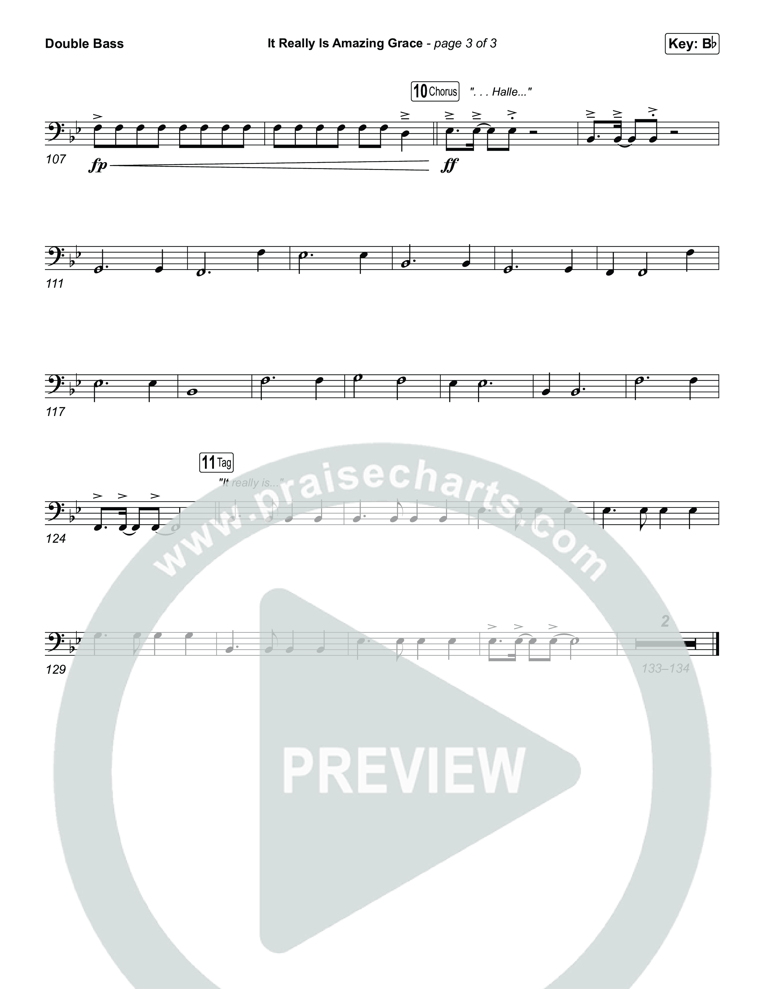 It Really Is Amazing Grace (Choral Anthem SATB) String Bass (Phil Wickham / Crowder / Arr. Luke Gambill)