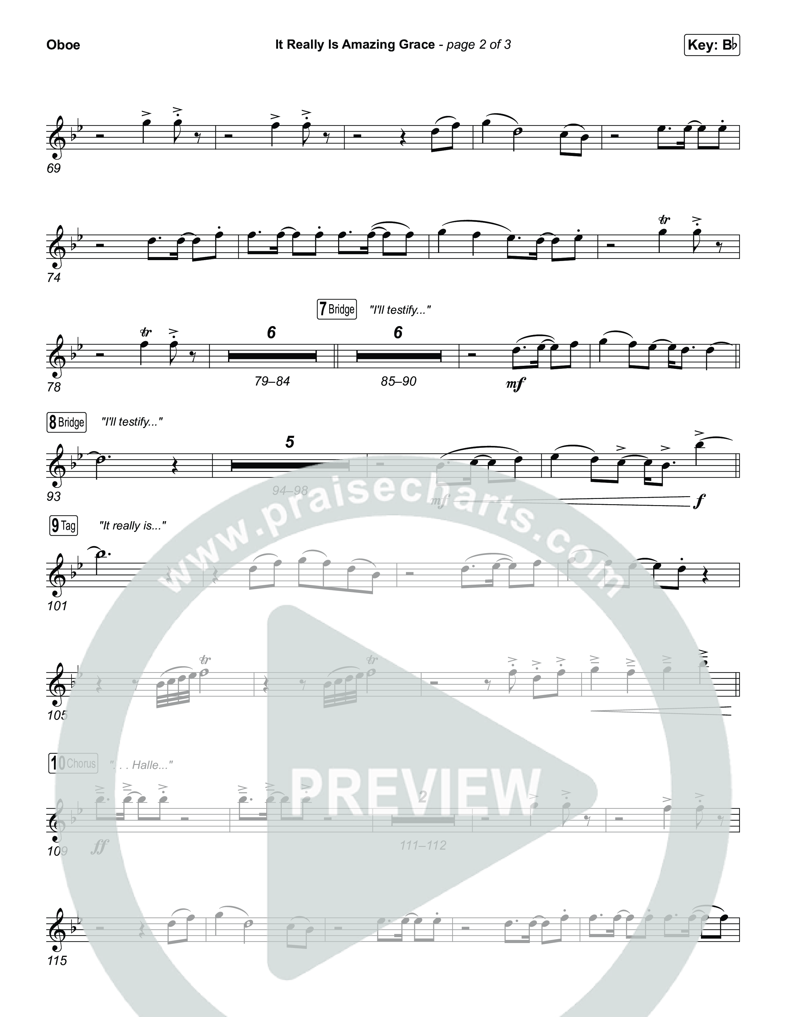 It Really Is Amazing Grace (Choral Anthem SATB) Oboe (Phil Wickham / Crowder / Arr. Luke Gambill)