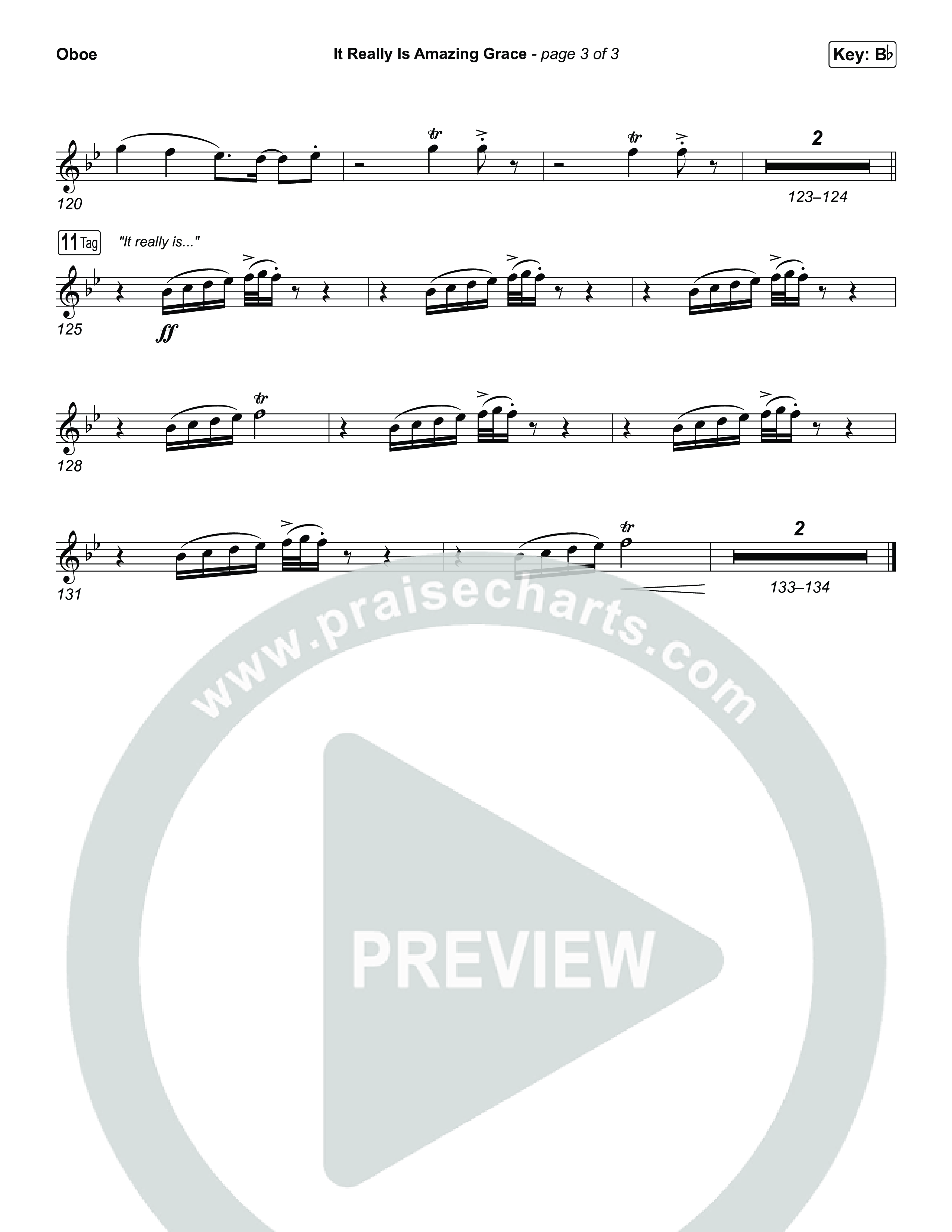 It Really Is Amazing Grace (Choral Anthem SATB) Oboe (Phil Wickham / Crowder / Arr. Luke Gambill)