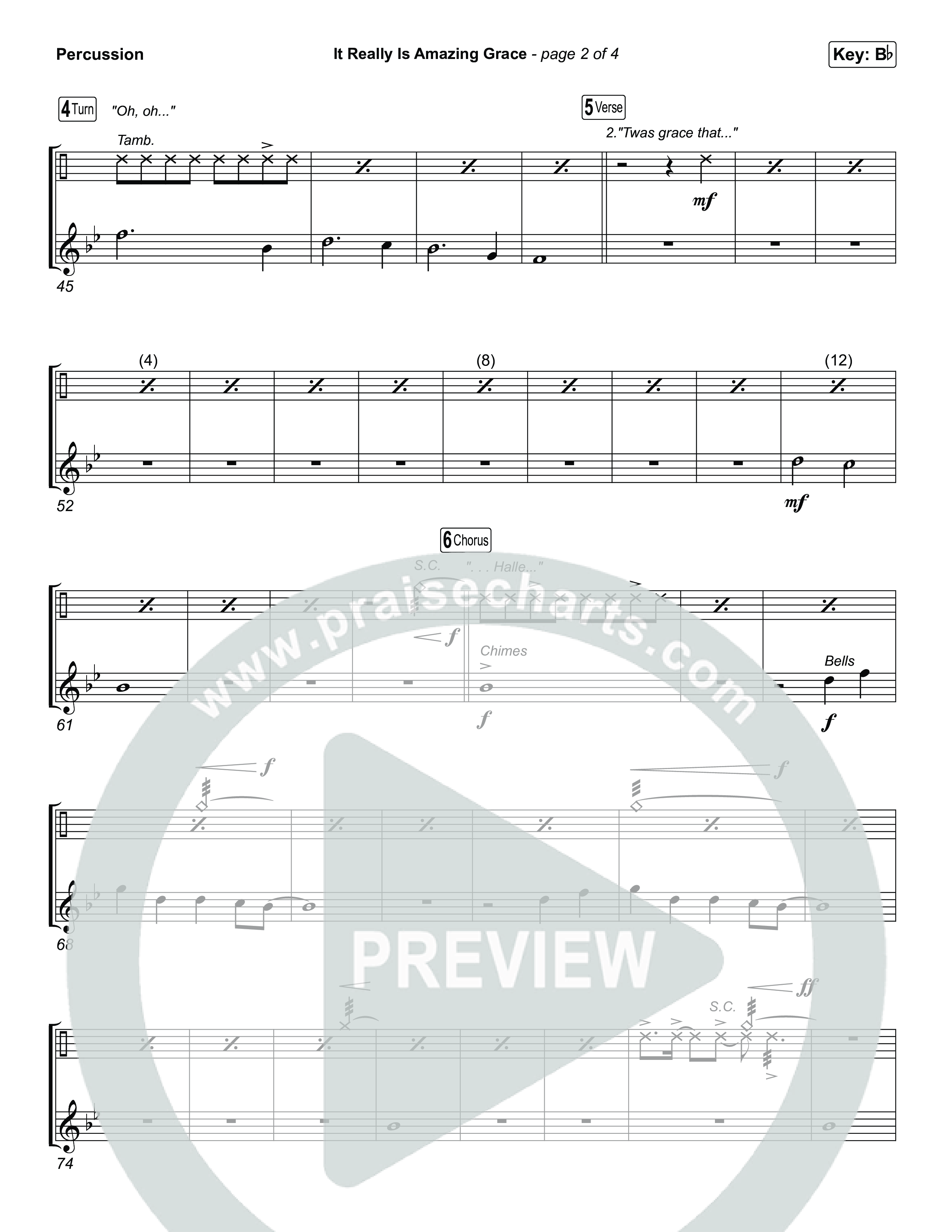 It Really Is Amazing Grace (Choral Anthem SATB) Percussion (Phil Wickham / Crowder / Arr. Luke Gambill)