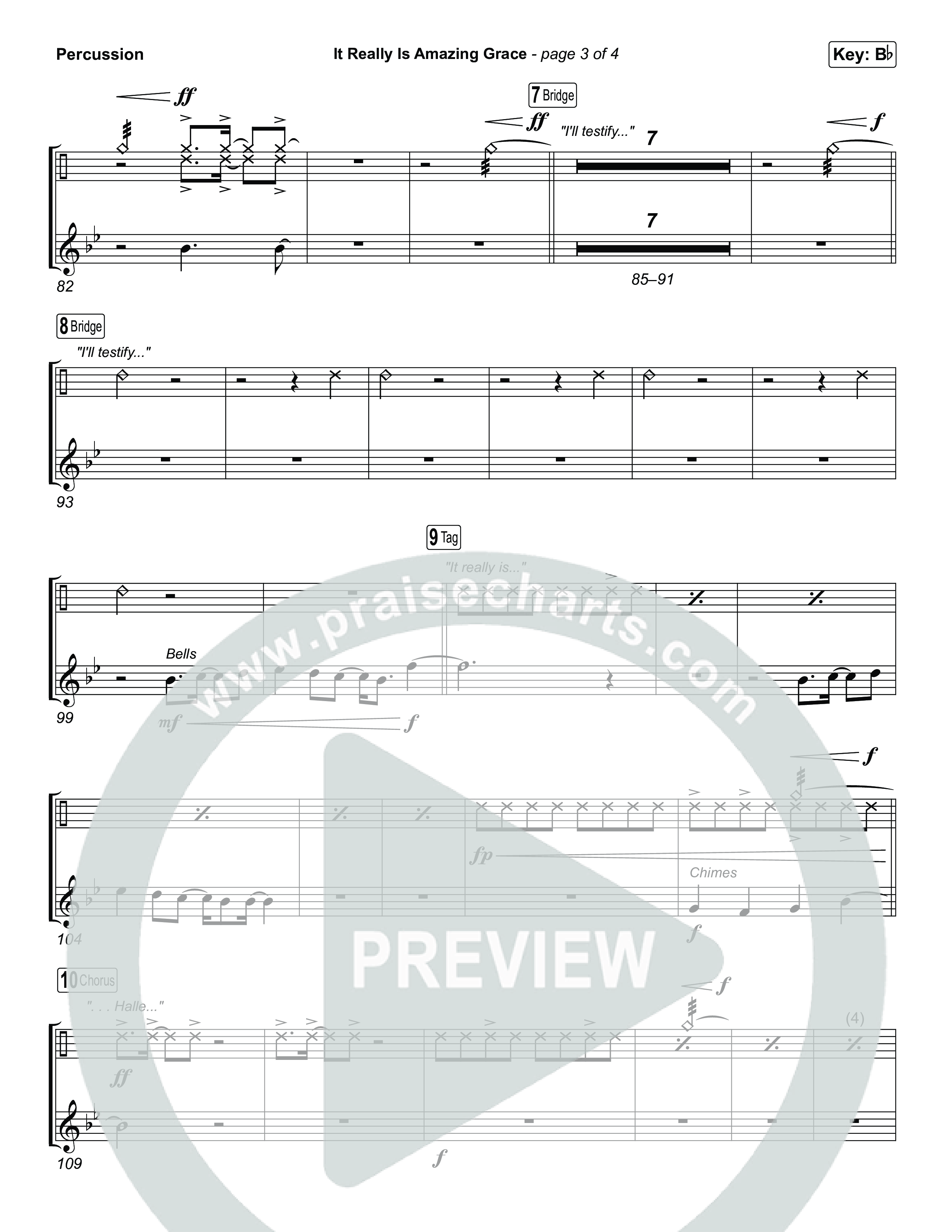 It Really Is Amazing Grace (Choral Anthem SATB) Percussion (Phil Wickham / Crowder / Arr. Luke Gambill)