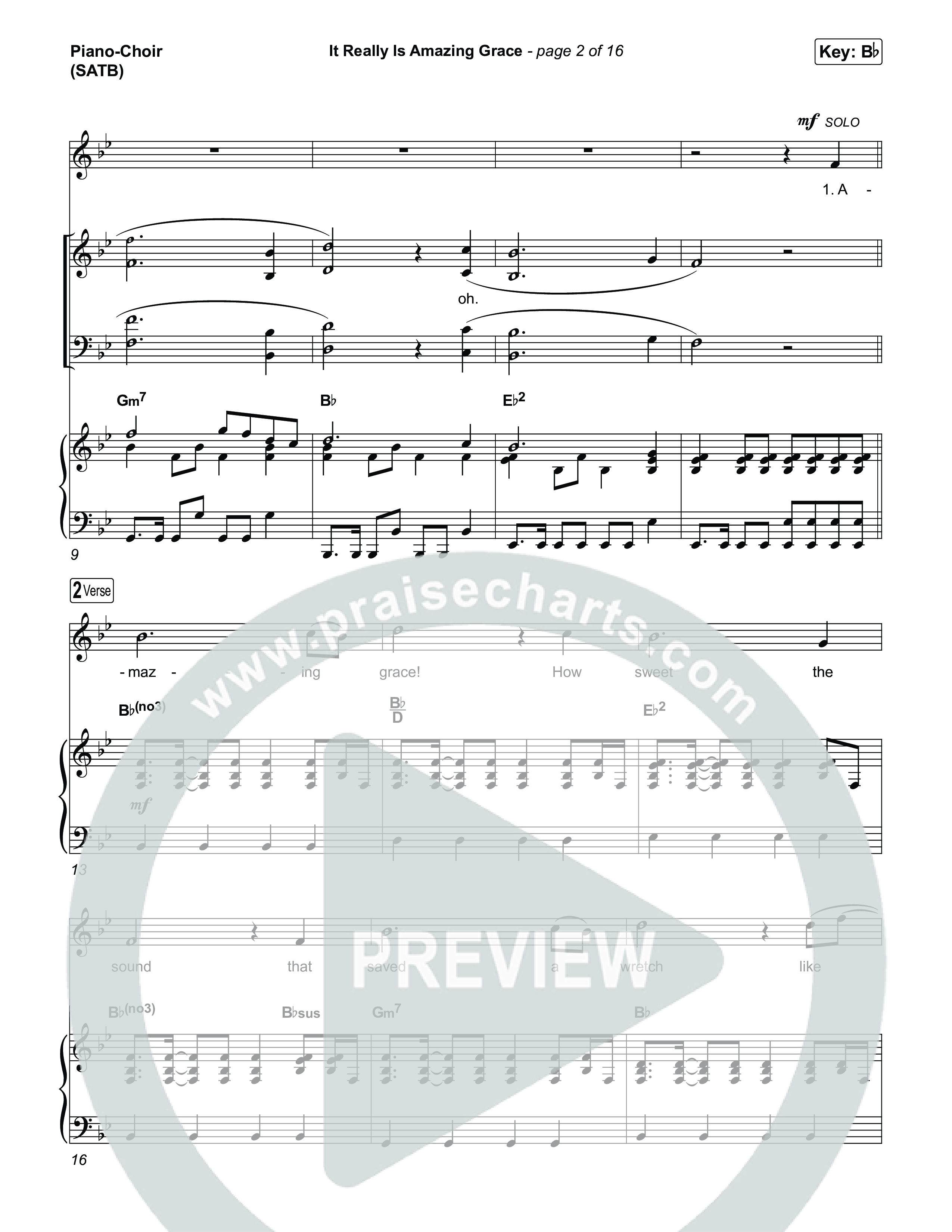 It Really Is Amazing Grace (Choral Anthem SATB) Piano/Vocal (SATB) (Phil Wickham / Crowder / Arr. Luke Gambill)