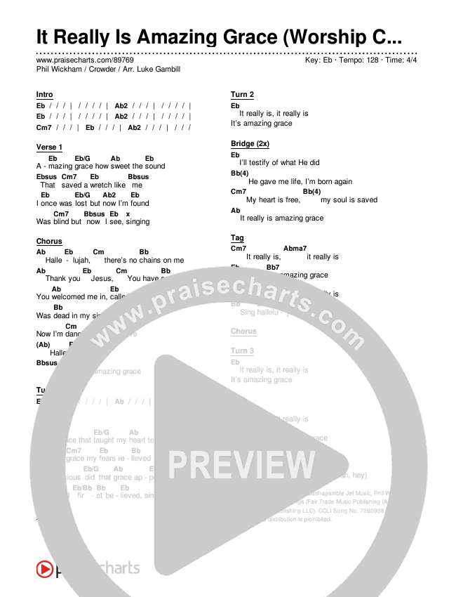 It Really Is Amazing Grace (Worship Choir/SAB) Chords & Lyrics (Phil Wickham / Crowder / Arr. Luke Gambill)