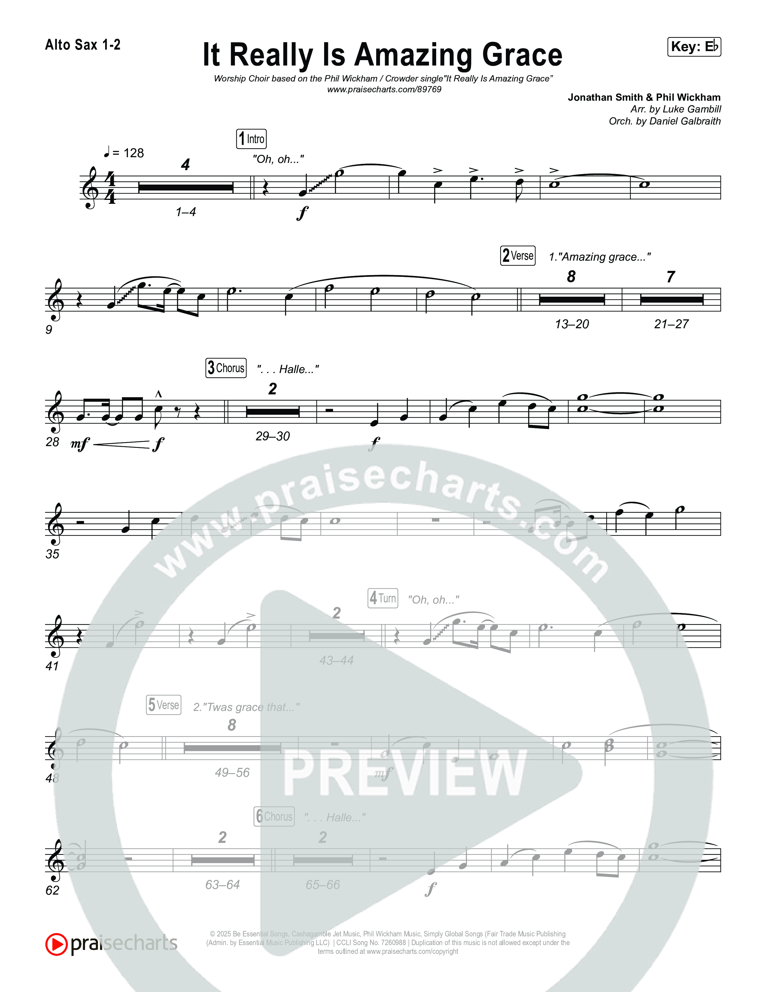 It Really Is Amazing Grace (Worship Choir/SAB) Sax Pack (Phil Wickham / Crowder / Arr. Luke Gambill)