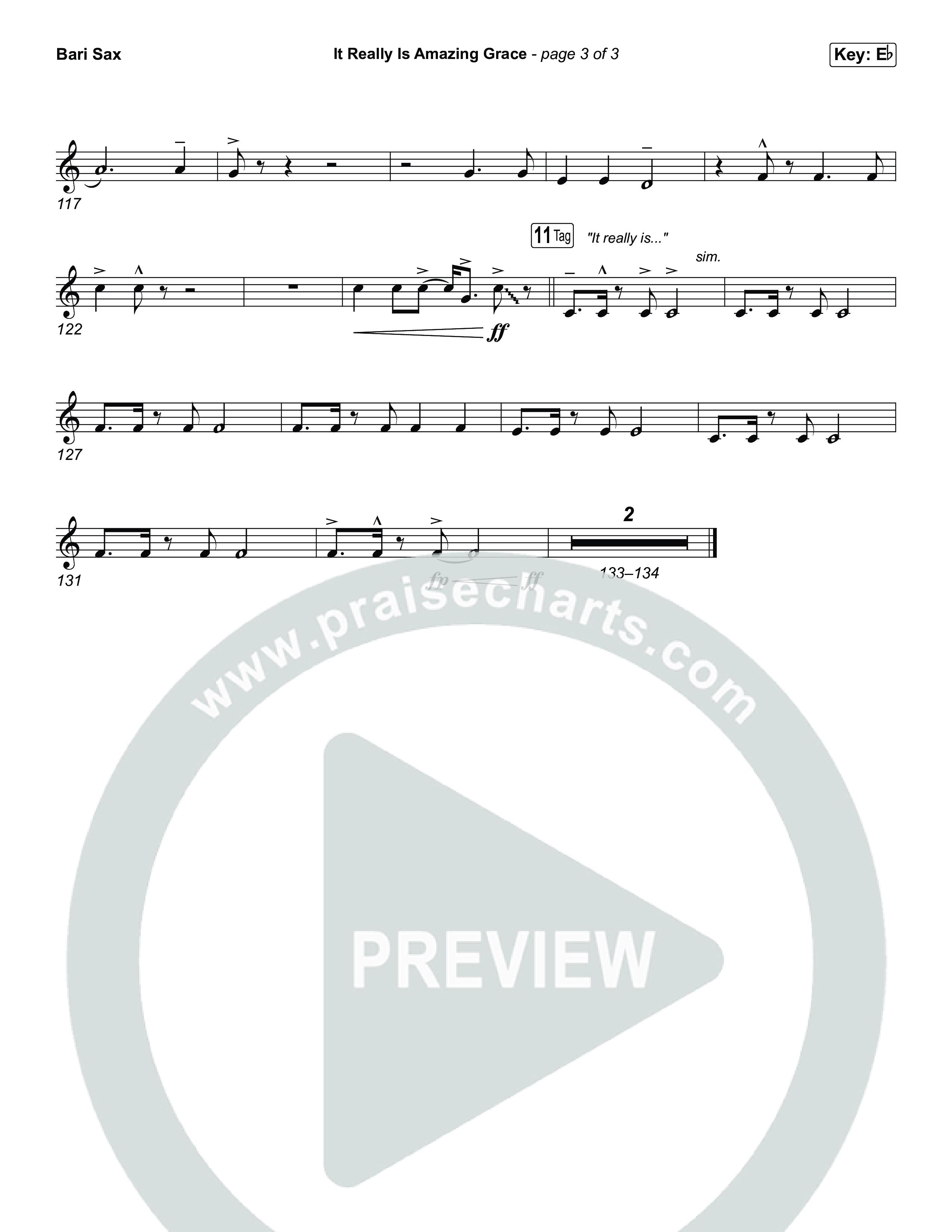 It Really Is Amazing Grace (Worship Choir/SAB) Bari Sax (Phil Wickham / Crowder / Arr. Luke Gambill)