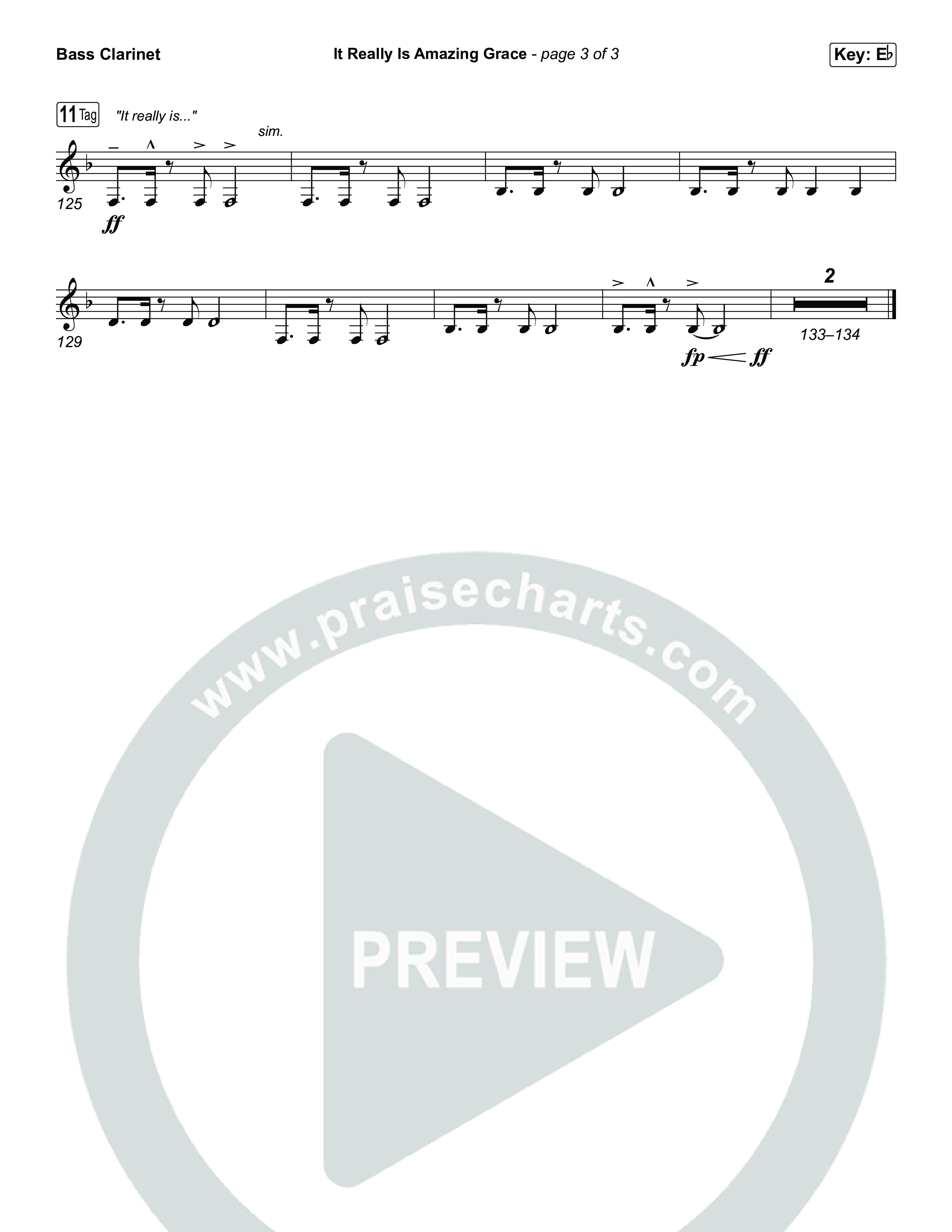 It Really Is Amazing Grace (Worship Choir/SAB) Bass Clarinet (Phil Wickham / Crowder / Arr. Luke Gambill)