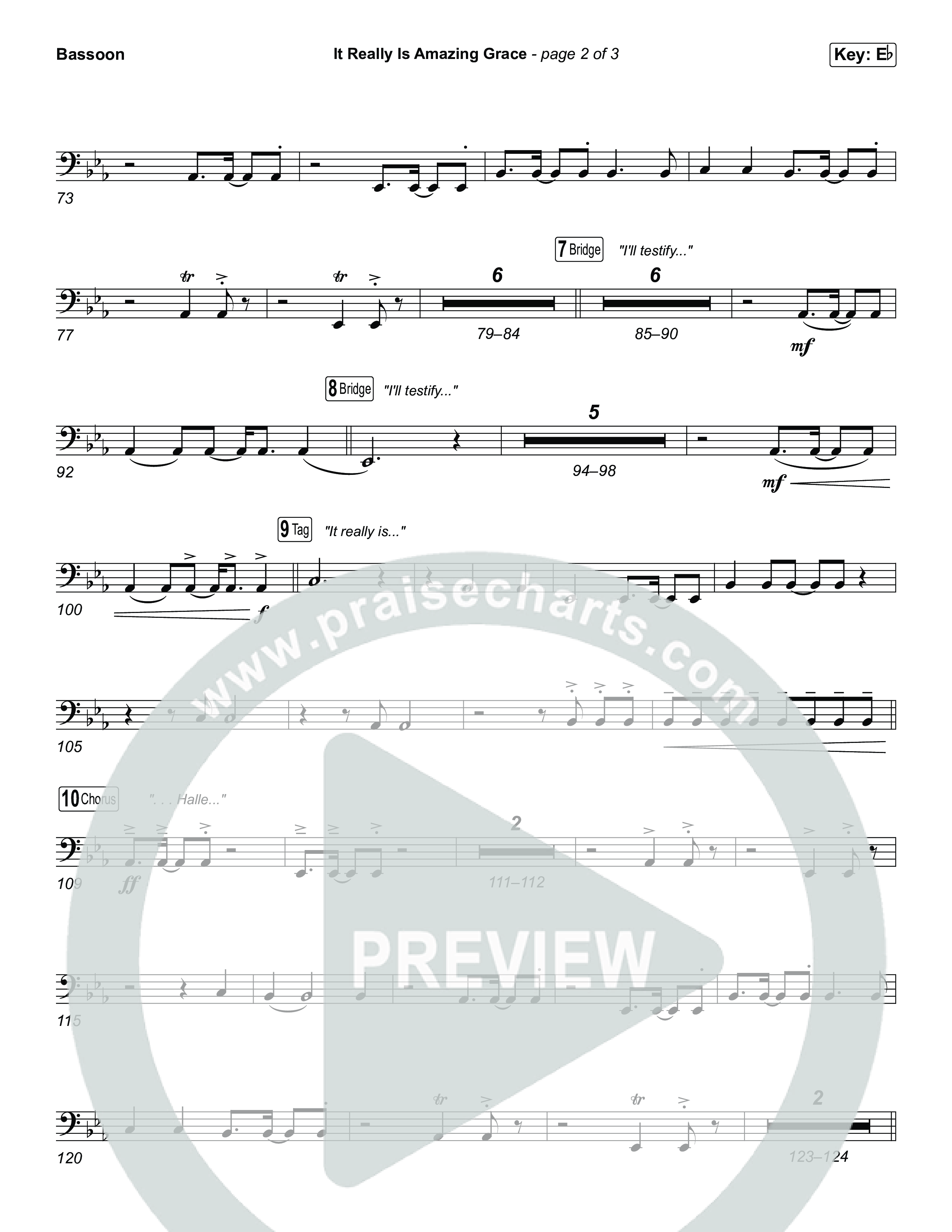 It Really Is Amazing Grace (Worship Choir/SAB) Bassoon (Phil Wickham / Crowder / Arr. Luke Gambill)