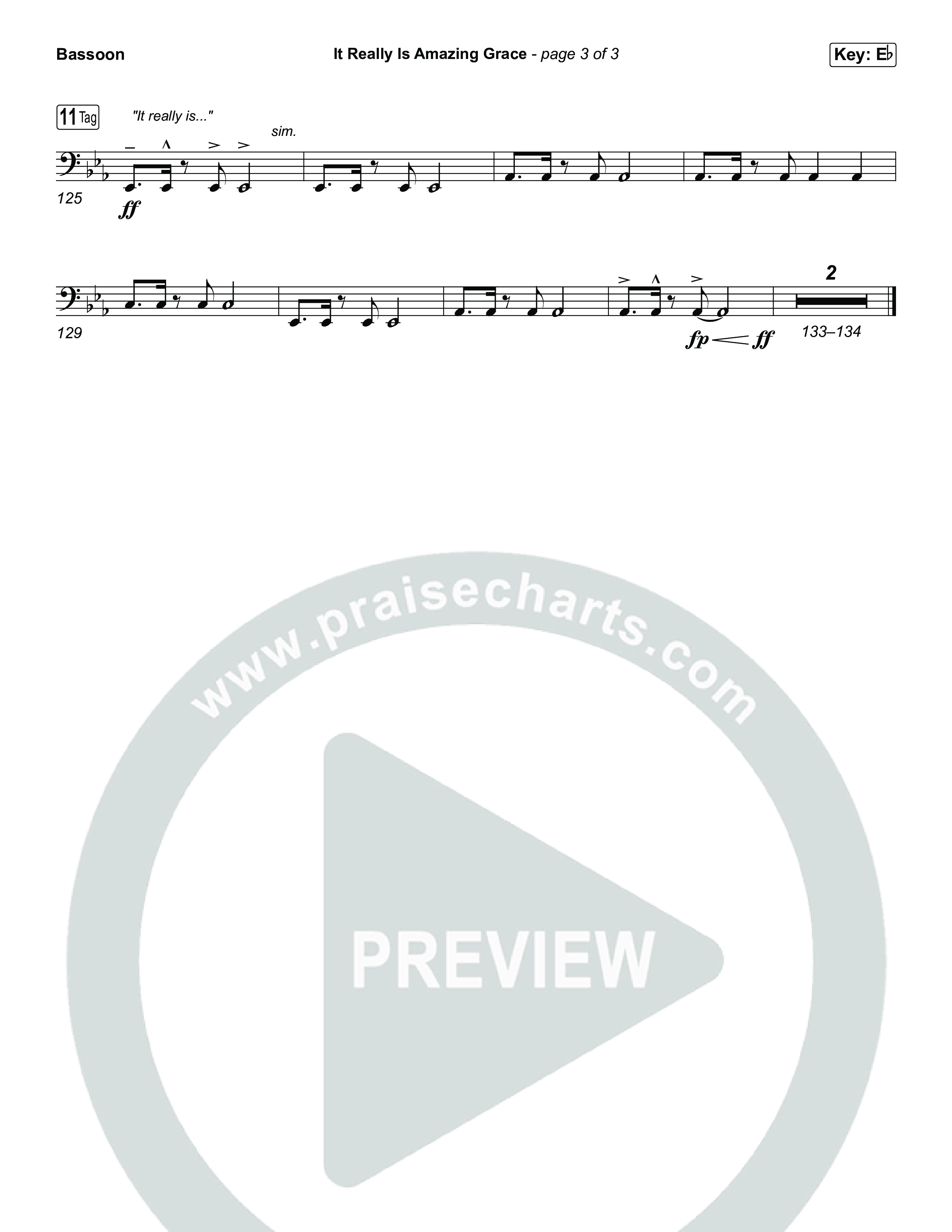 It Really Is Amazing Grace (Worship Choir/SAB) Bassoon (Phil Wickham / Crowder / Arr. Luke Gambill)