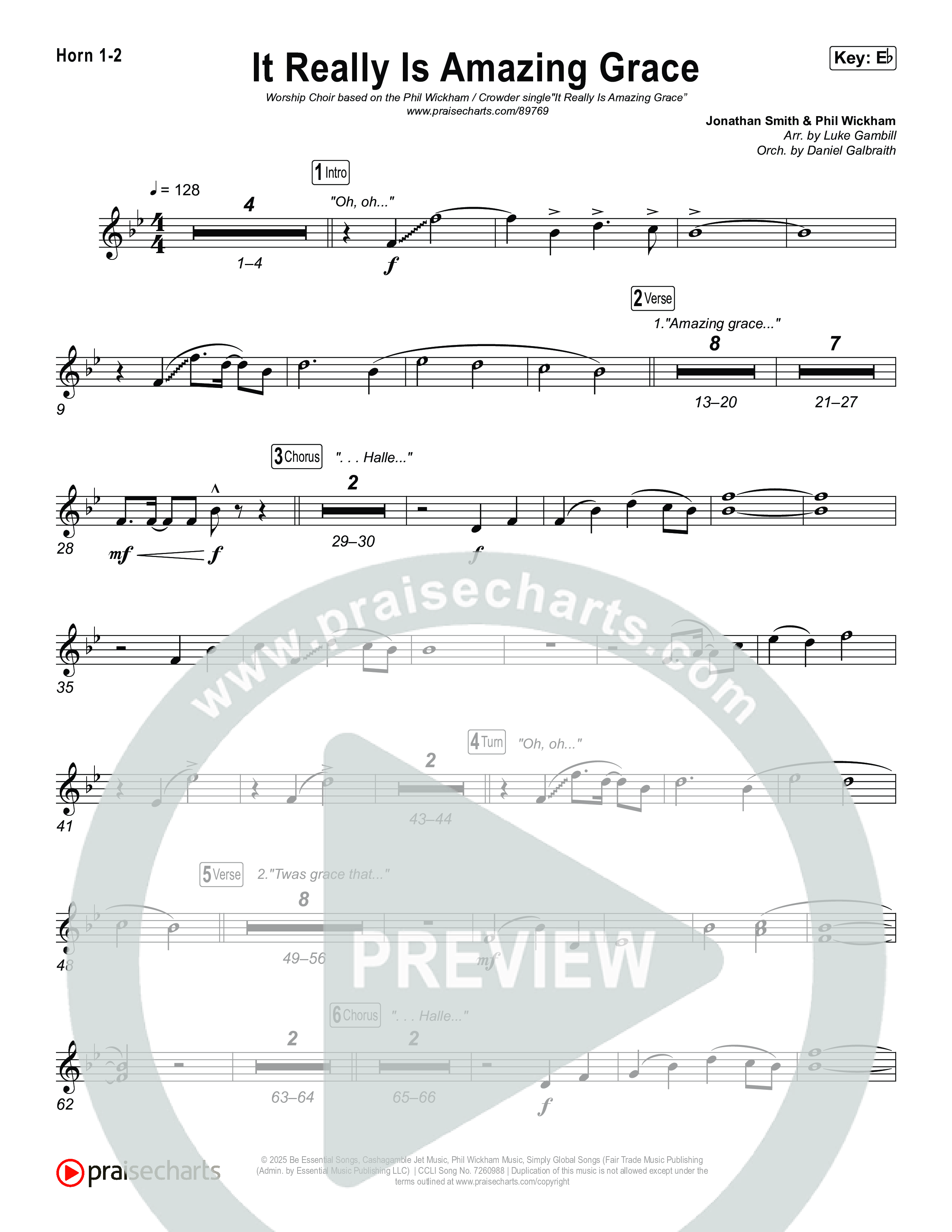 It Really Is Amazing Grace (Worship Choir/SAB) Brass Pack (Phil Wickham / Crowder / Arr. Luke Gambill)