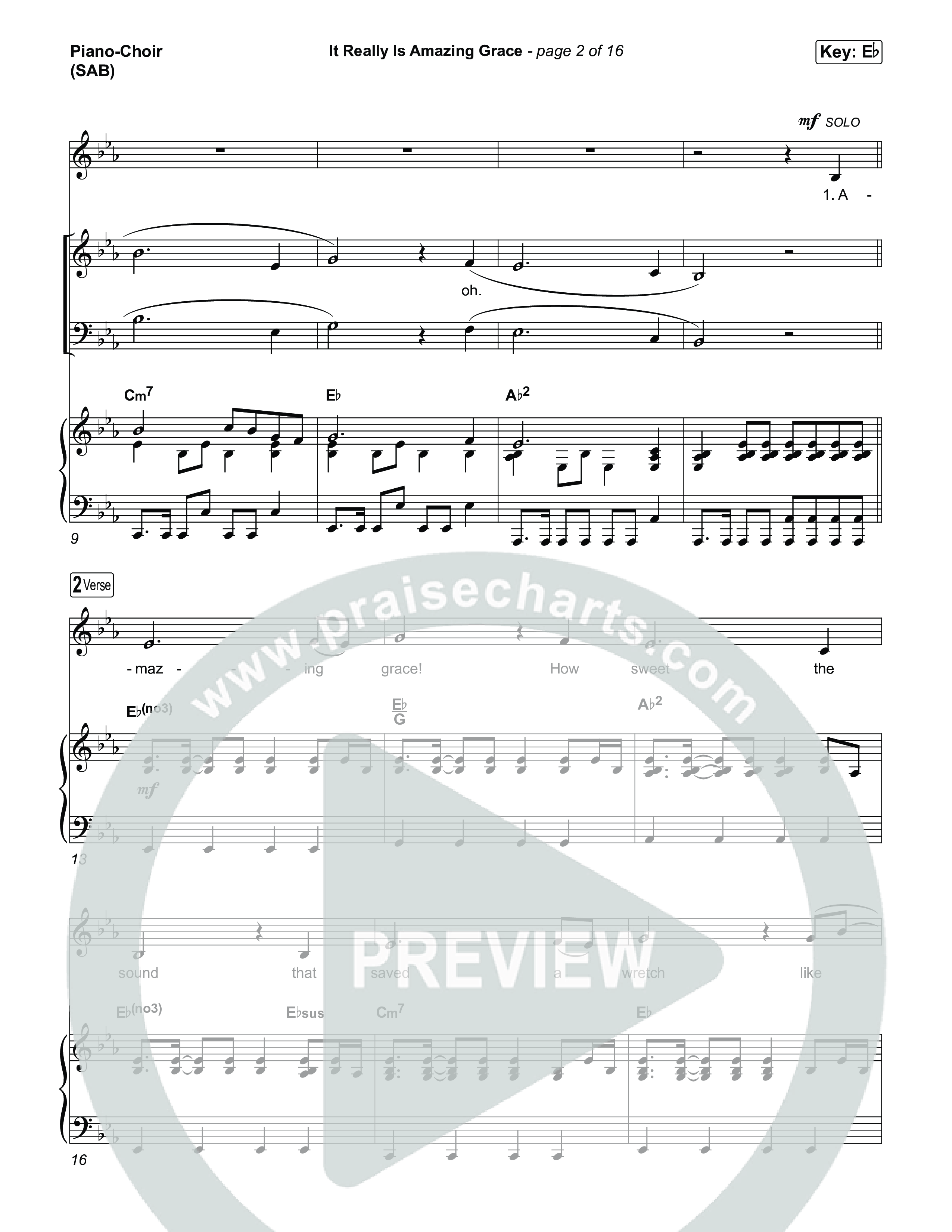 It Really Is Amazing Grace (Worship Choir/SAB) Piano/Choir (SAB) (Phil Wickham / Crowder / Arr. Luke Gambill)