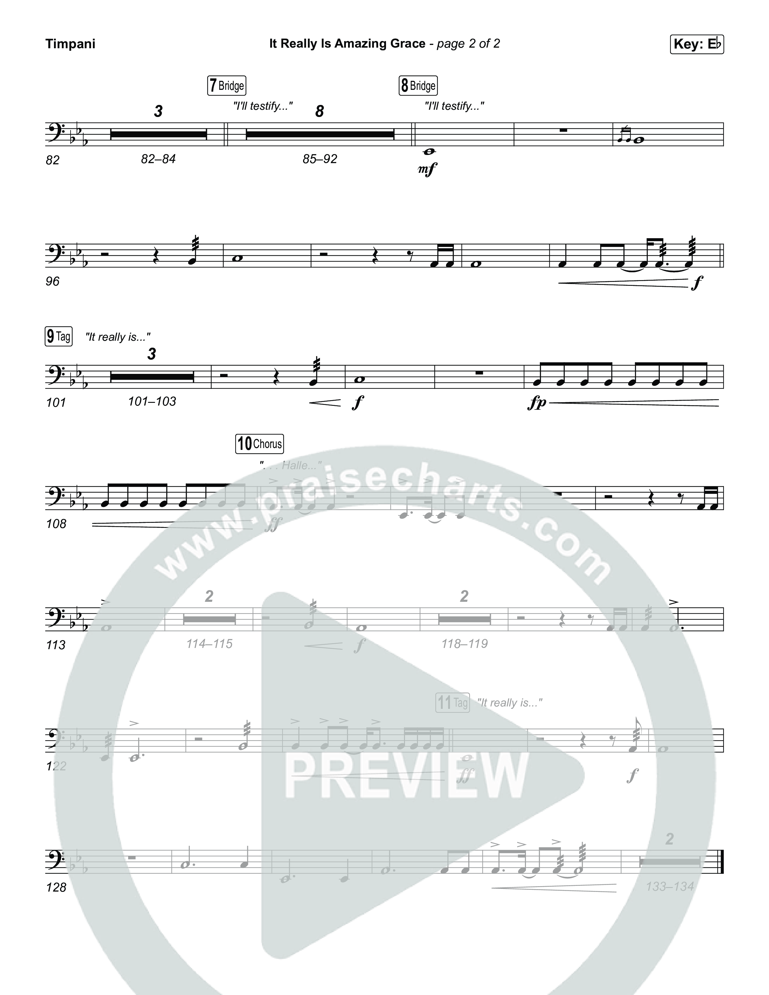 It Really Is Amazing Grace (Worship Choir/SAB) Timpani (Phil Wickham / Crowder / Arr. Luke Gambill)