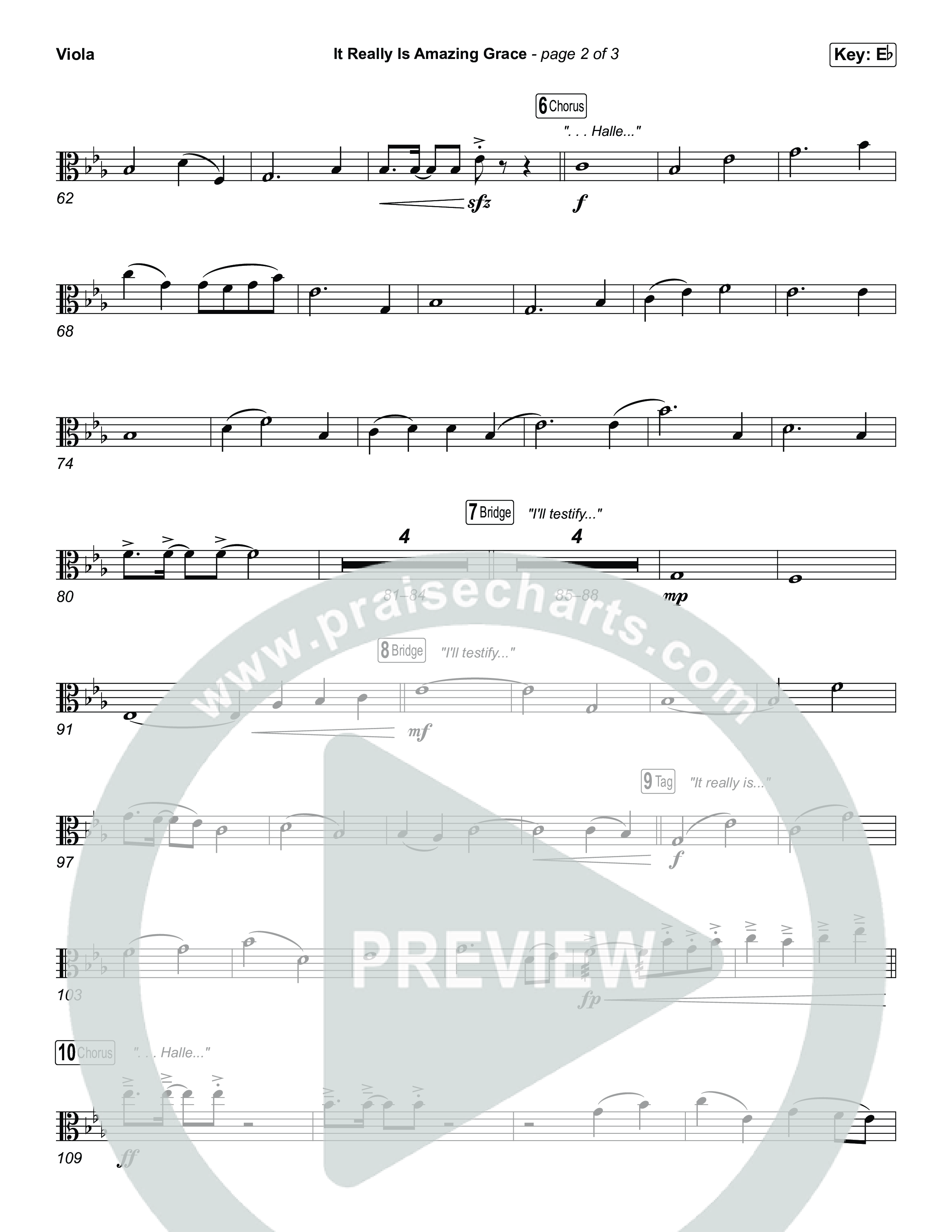 It Really Is Amazing Grace (Worship Choir/SAB) Viola (Phil Wickham / Crowder / Arr. Luke Gambill)