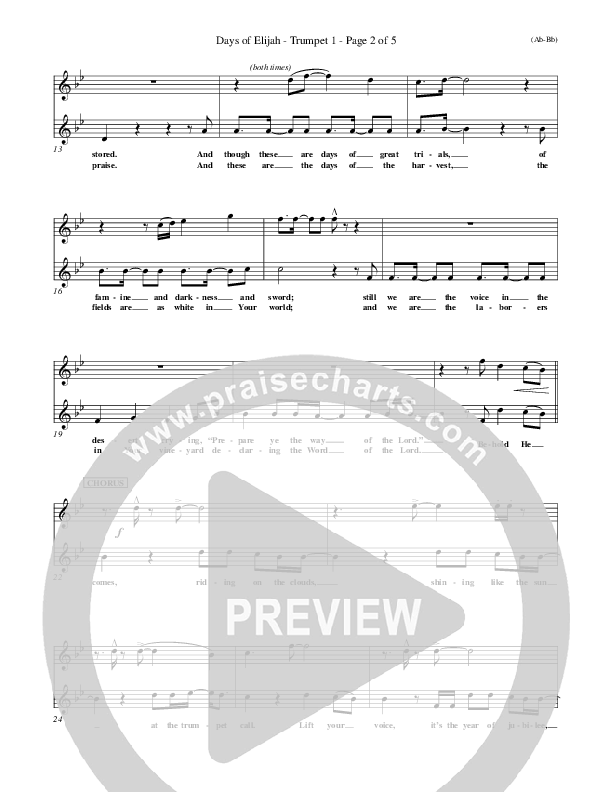 Days of Elijah Trumpet 1 (Robin Mark)