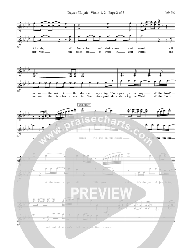 Days of Elijah Violins (Robin Mark)