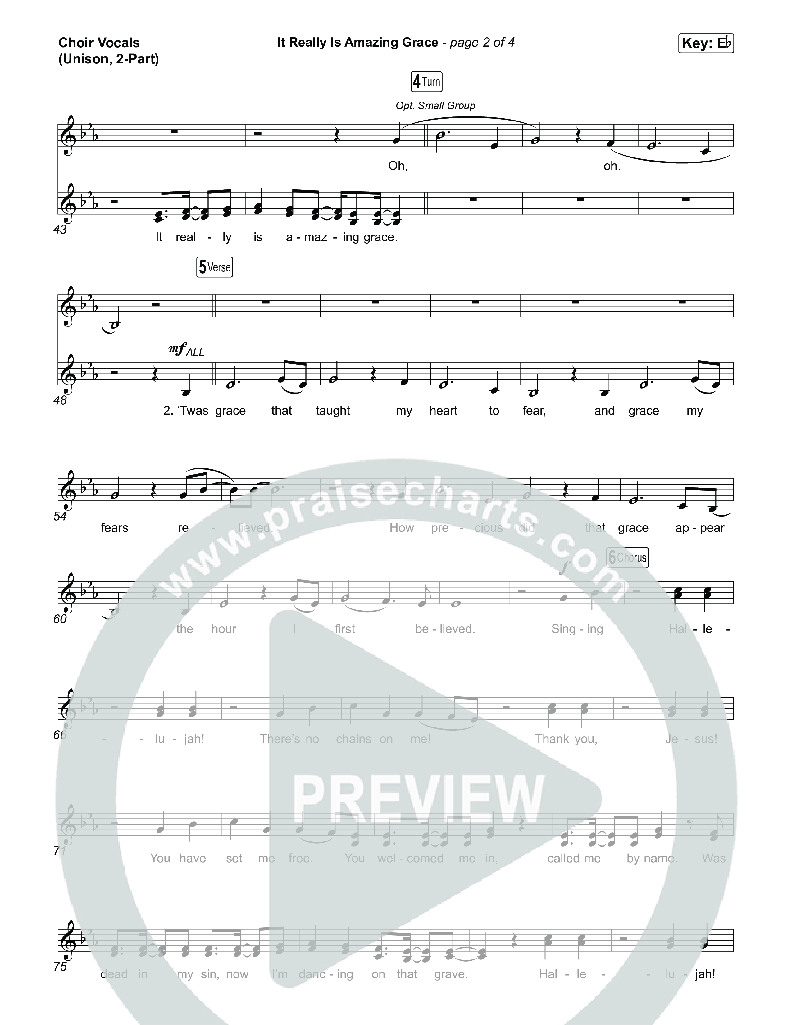 It Really Is Amazing Grace (Unison/2-Part) Choir Vocals (Uni/2-Part) (Phil Wickham / Crowder / Arr. Luke Gambill)