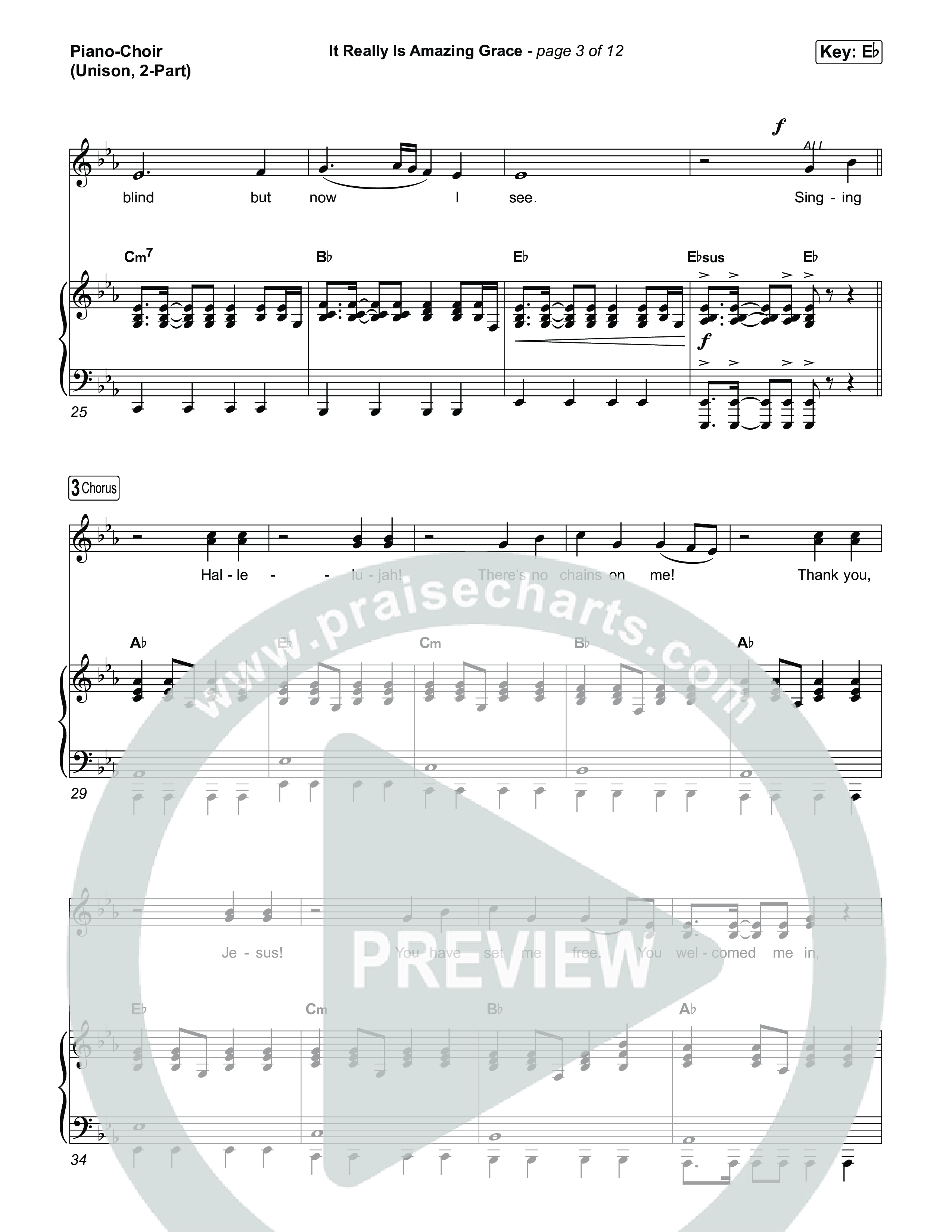 It Really Is Amazing Grace (Unison/2-Part) Piano/Choir (Uni/2-Part) (Phil Wickham / Crowder / Arr. Luke Gambill)