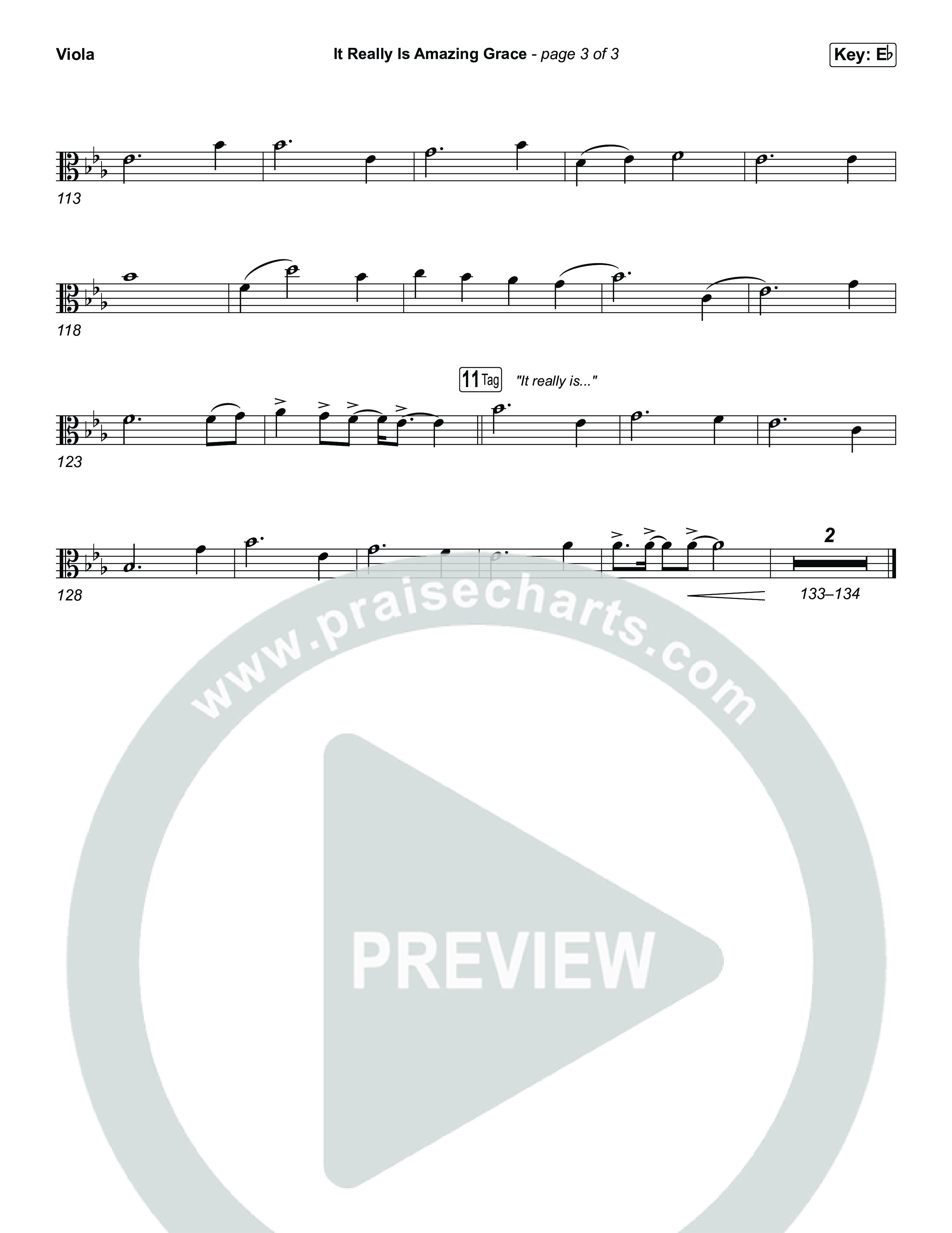 It Really Is Amazing Grace (Unison/2-Part) Viola (Phil Wickham / Crowder / Arr. Luke Gambill)