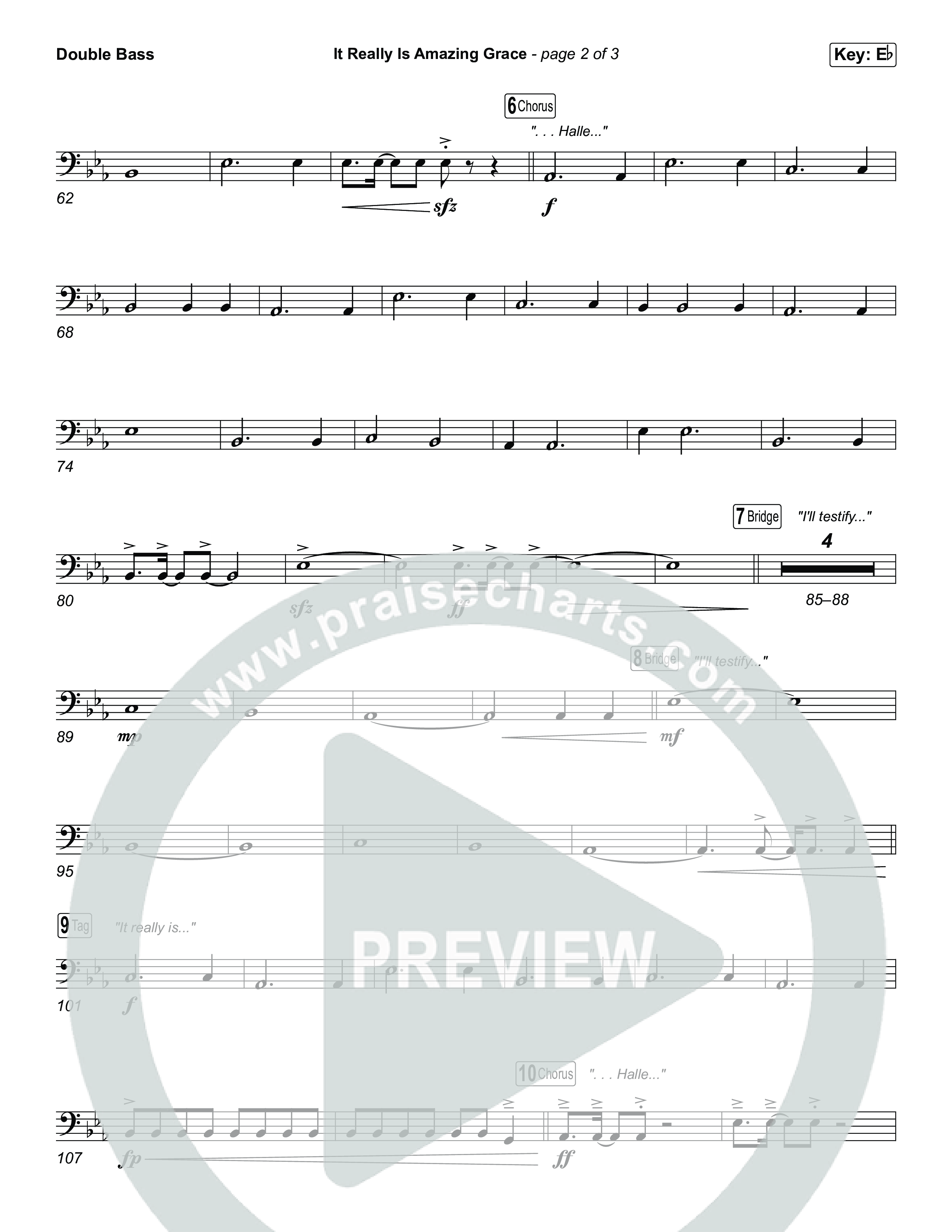 It Really Is Amazing Grace (Sing It Now) Double Bass (Phil Wickham / Crowder / Arr. Luke Gambill)