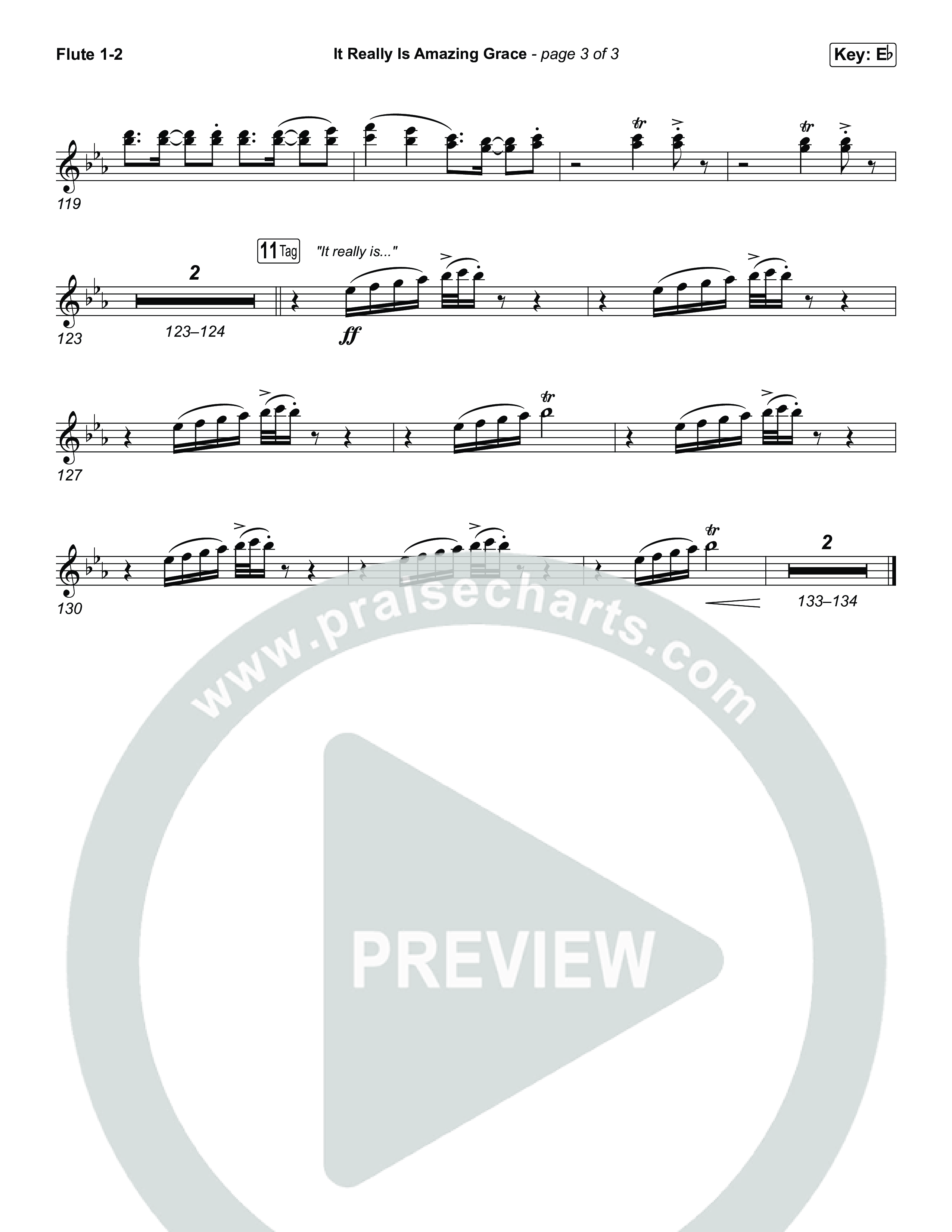 It Really Is Amazing Grace (Sing It Now) Flute 1/2 (Phil Wickham / Crowder / Arr. Luke Gambill)