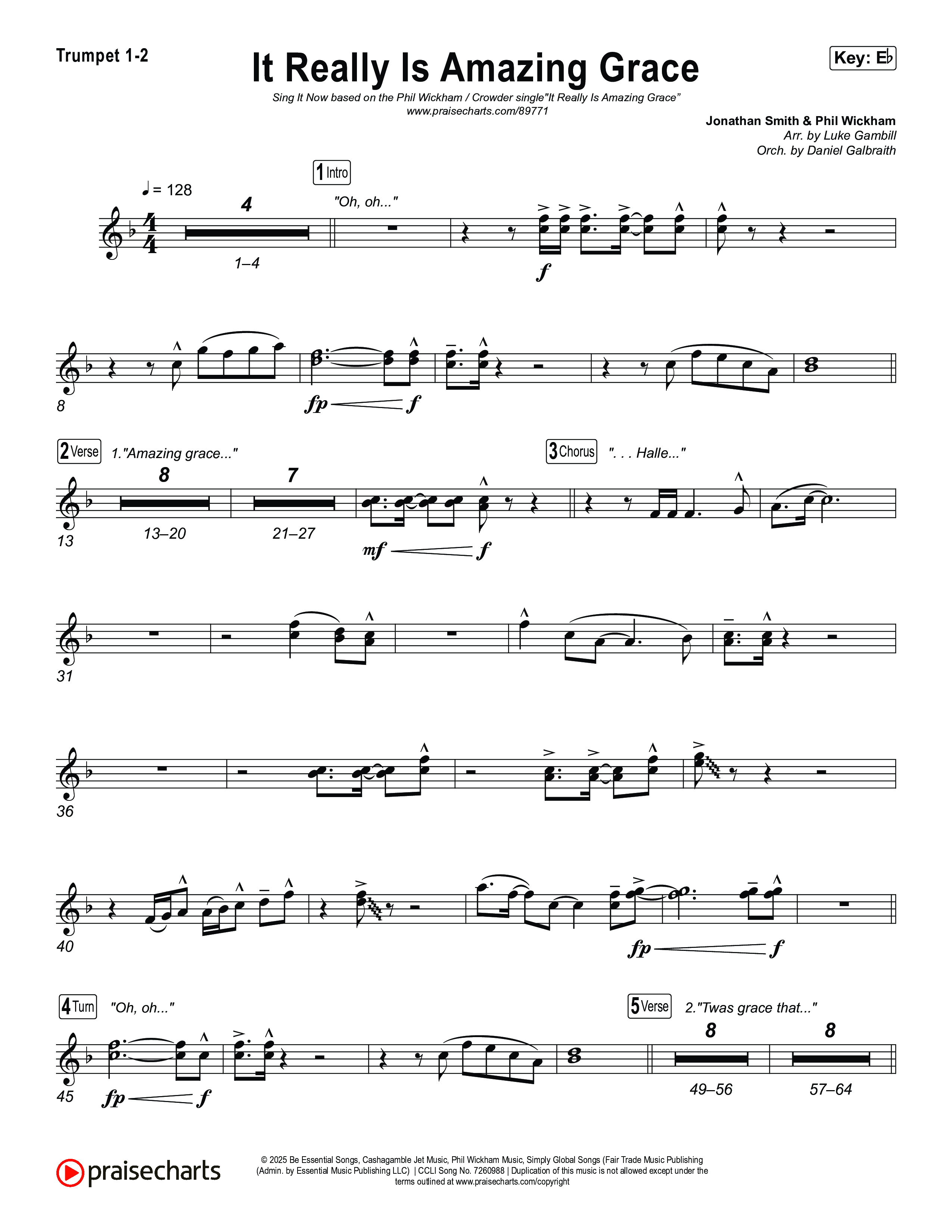 It Really Is Amazing Grace (Sing It Now) Brass Pack (Phil Wickham / Crowder / Arr. Luke Gambill)