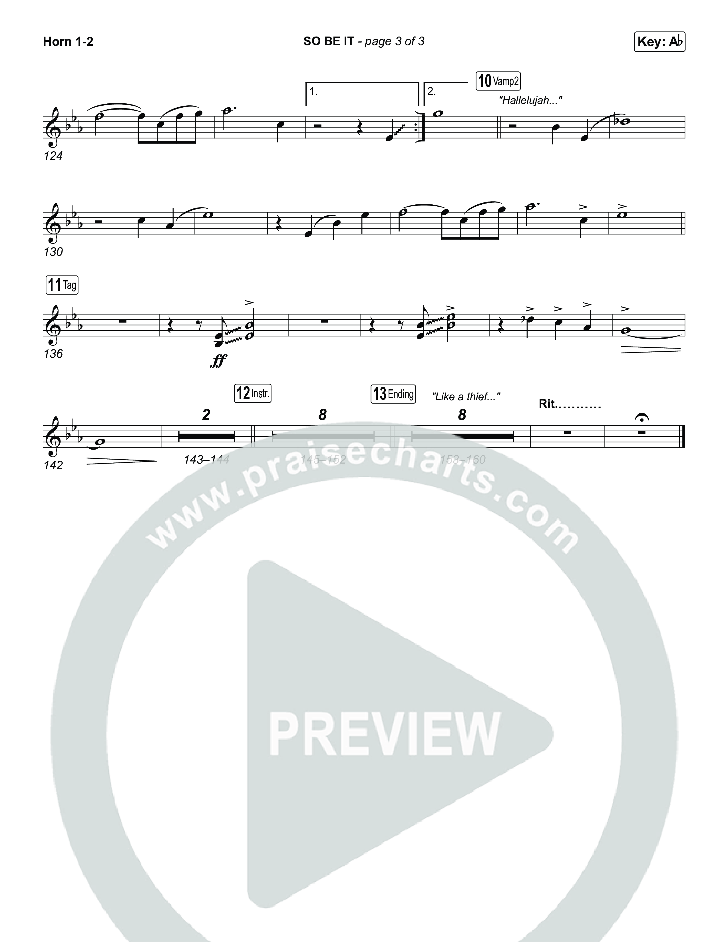 SO BE IT (Choral Anthem SATB) Brass Pack (Elevation Worship / Tiffany Hudson / Chris Brown / Arr. Luke Gambill)