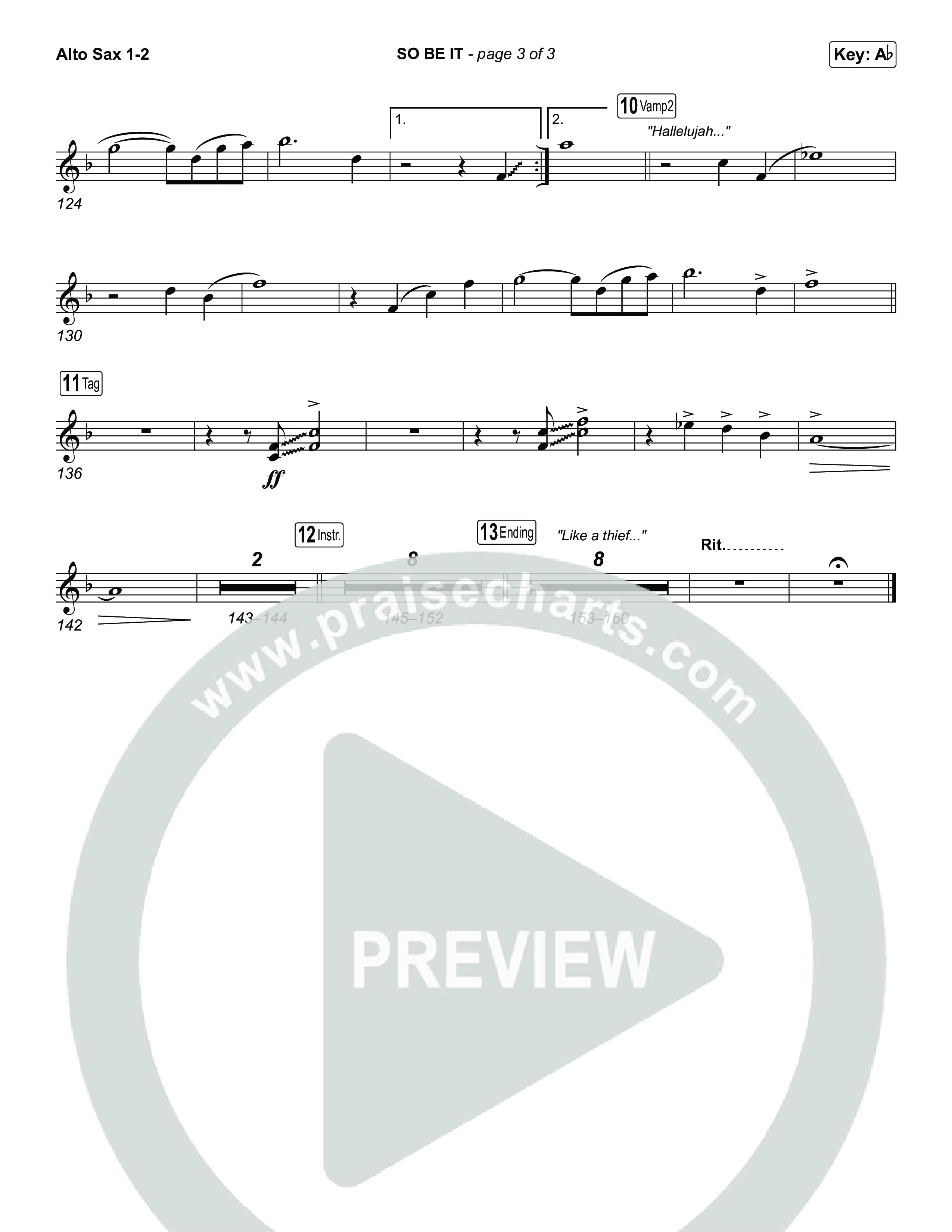 SO BE IT (Worship Choir/SAB) Sax Pack (Elevation Worship / Tiffany Hudson / Chris Brown / Arr. Luke Gambill)