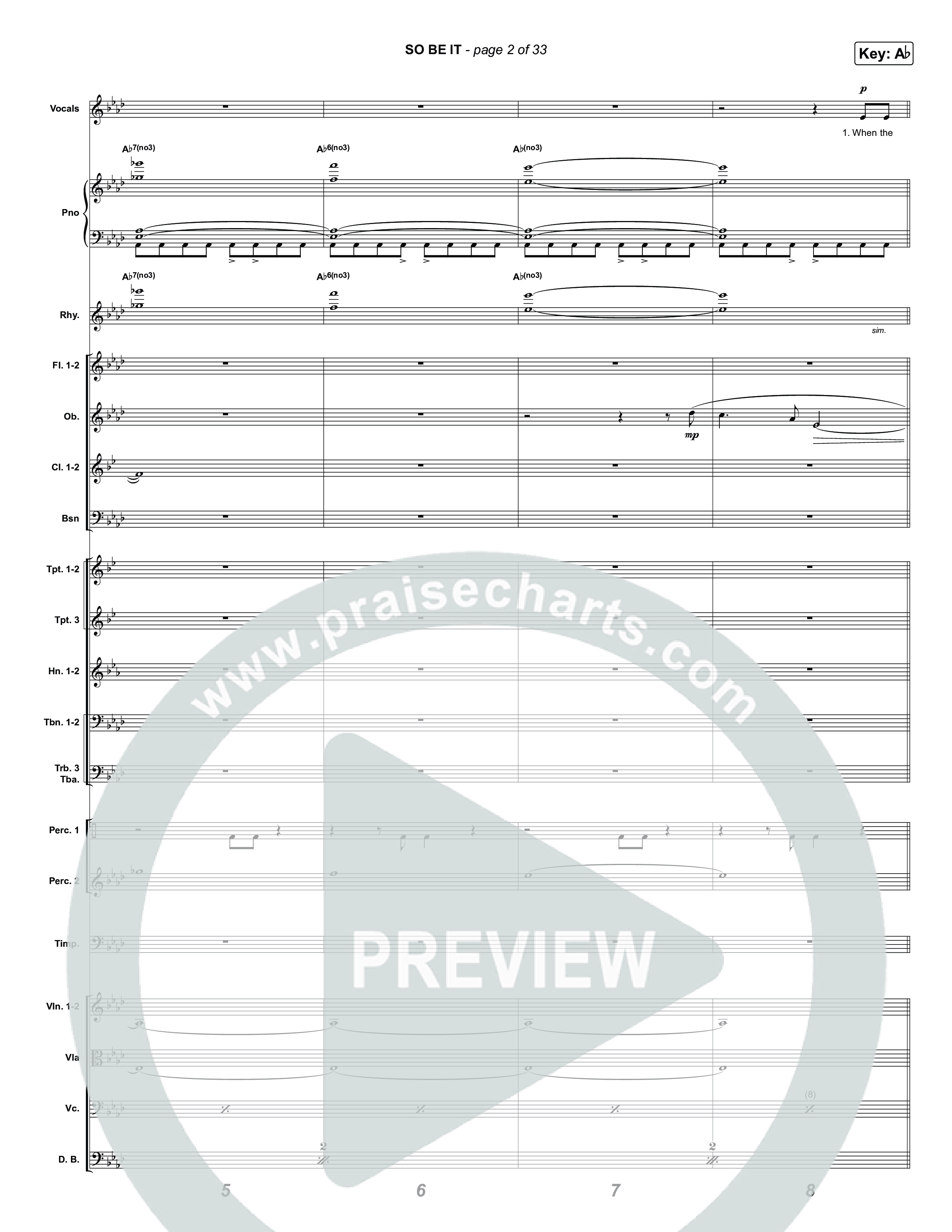 SO BE IT (Unison/2-Part) Conductor's Score (Elevation Worship / Tiffany Hudson / Chris Brown / Arr. Luke Gambill)