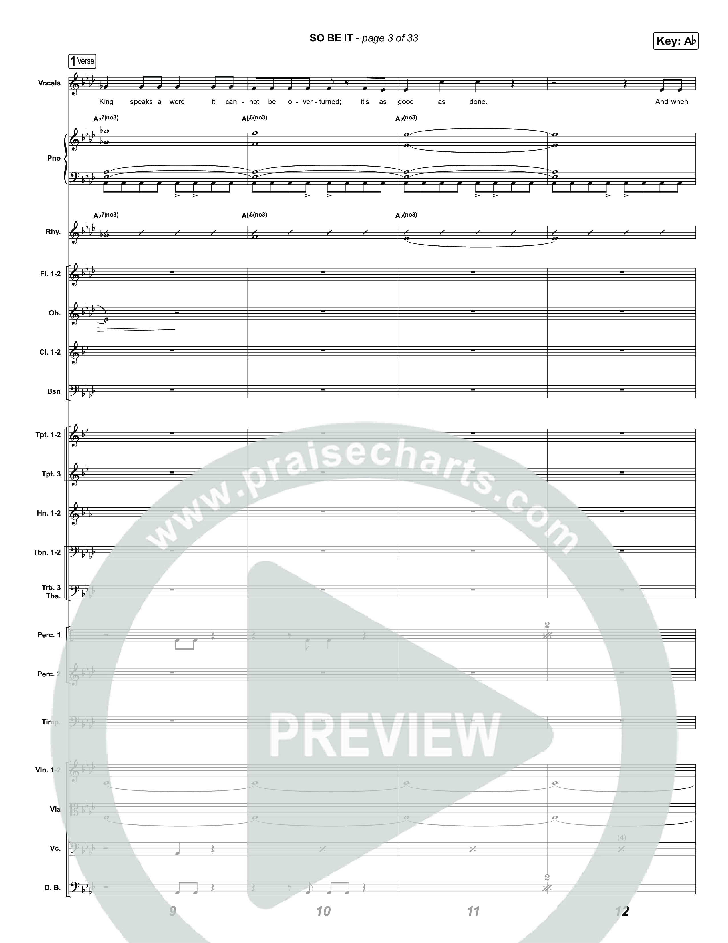SO BE IT (Unison/2-Part) Conductor's Score (Elevation Worship / Tiffany Hudson / Chris Brown / Arr. Luke Gambill)