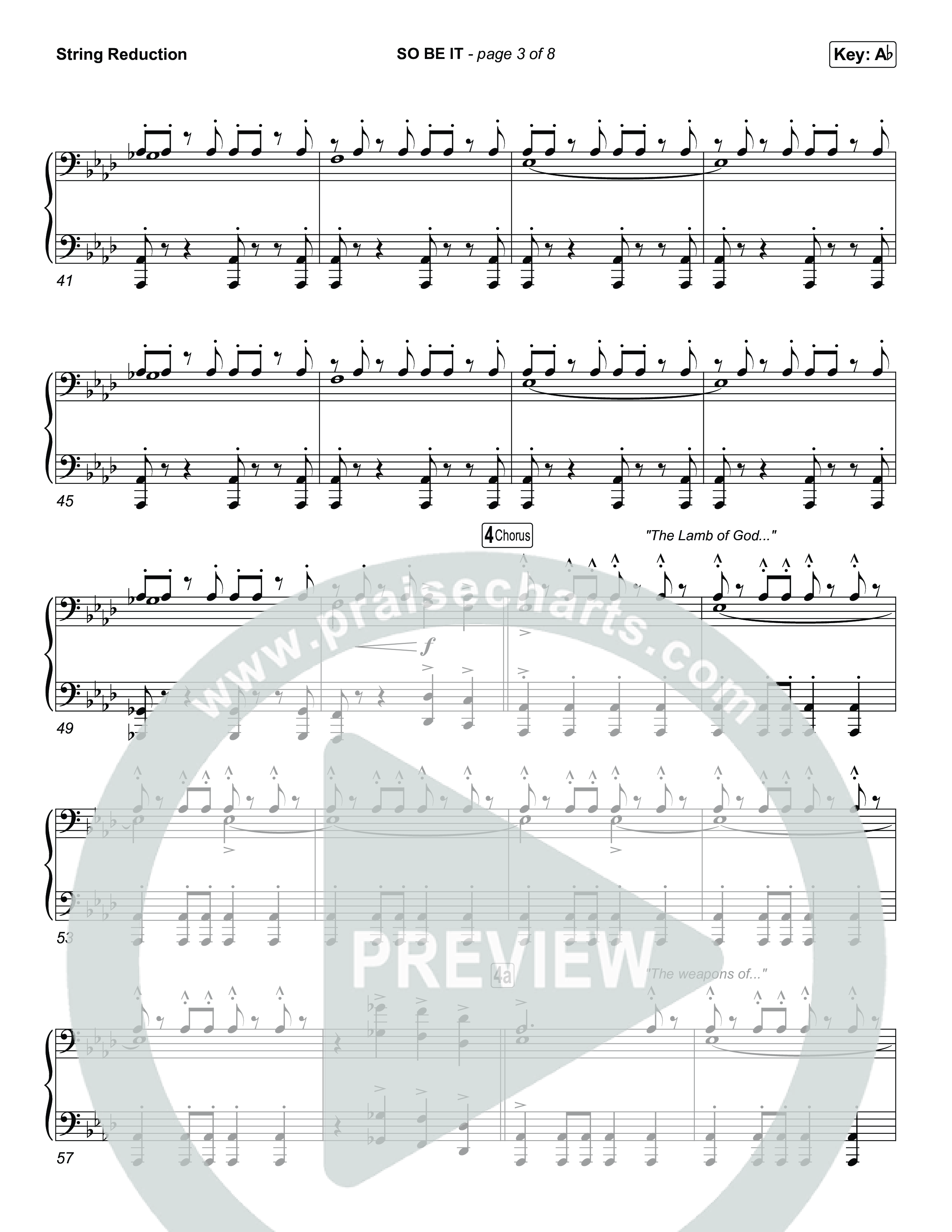 SO BE IT (Sing It Now) String Reduction (Elevation Worship / Tiffany Hudson / Chris Brown / Arr. Luke Gambill)