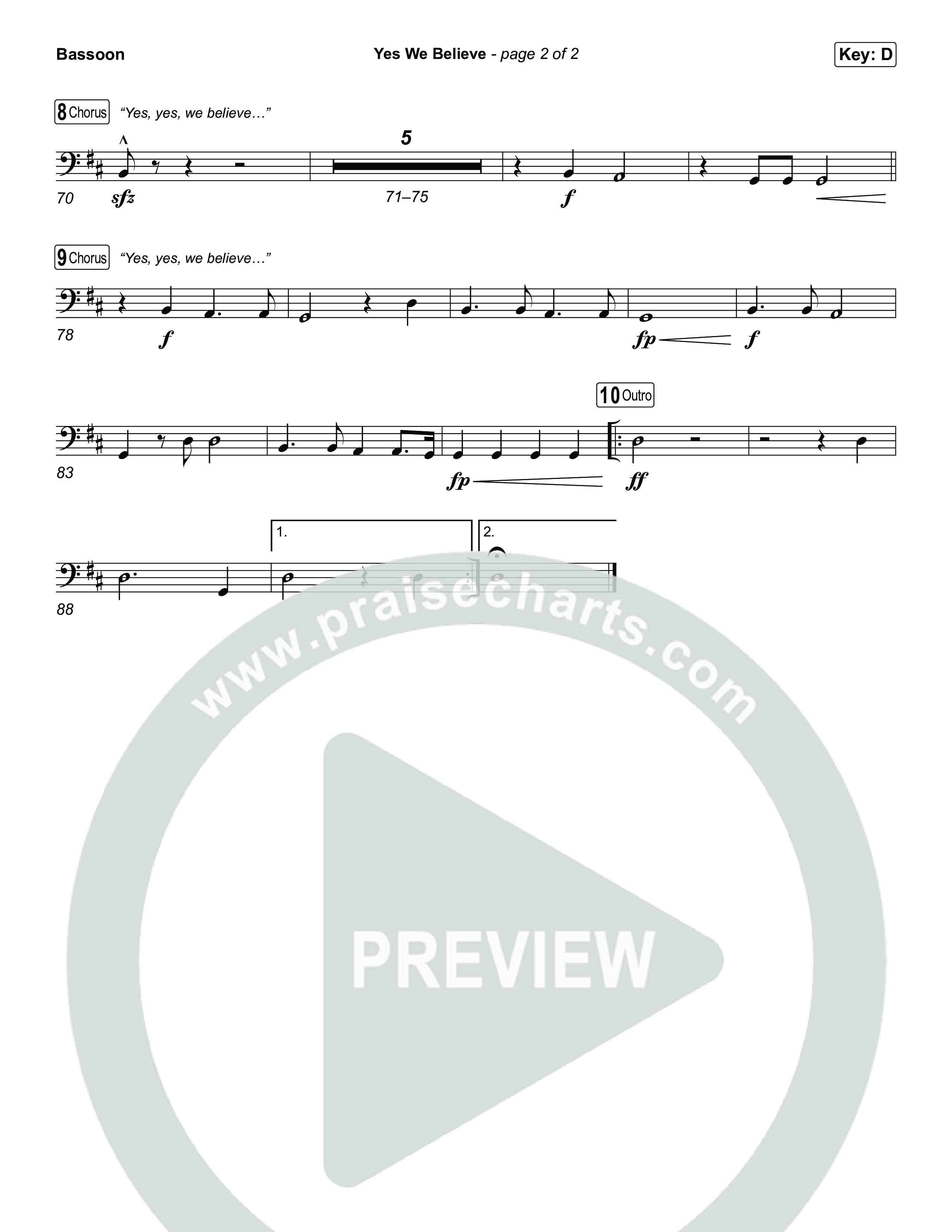 Yes We Believe Bassoon (Paul Baloche)