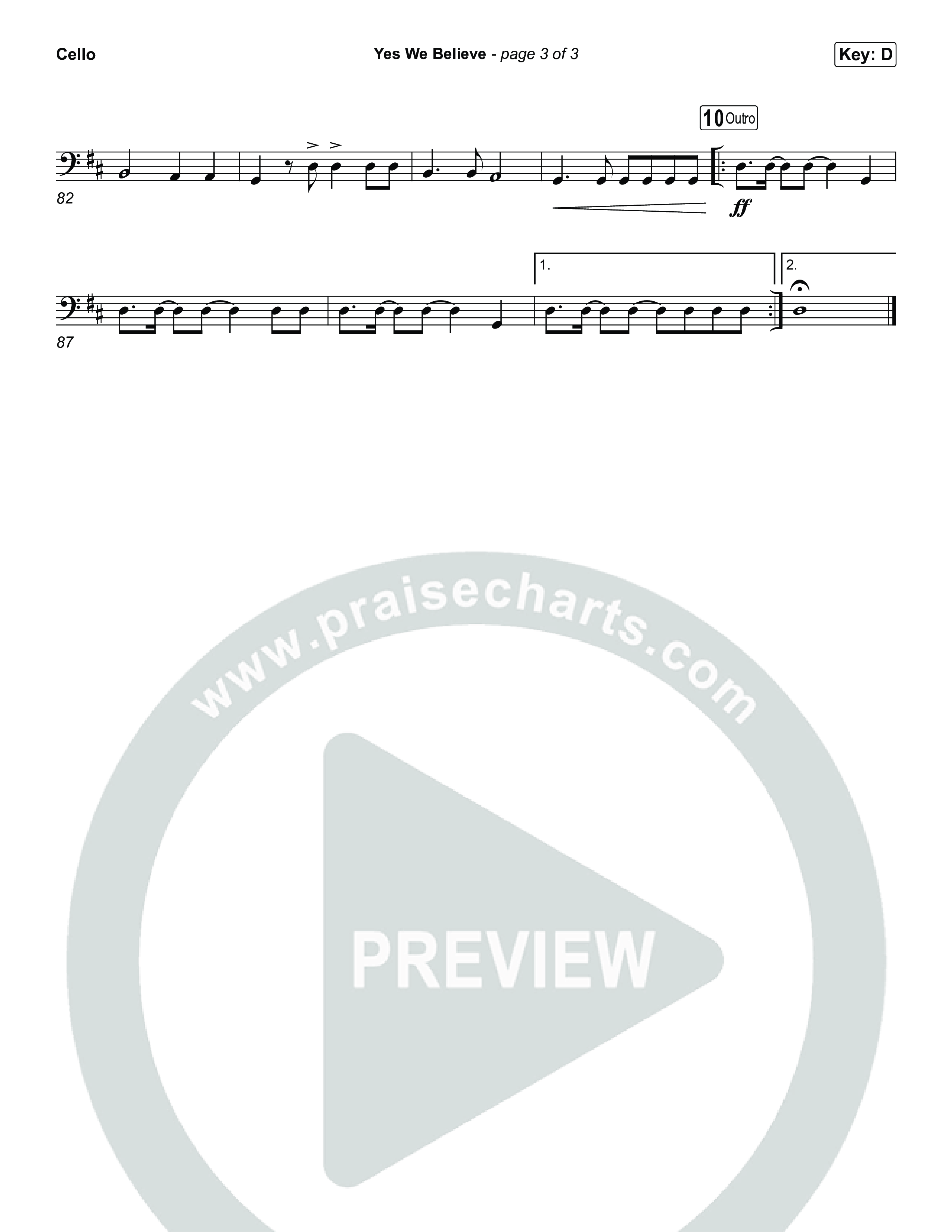 Yes We Believe Cello (Paul Baloche)